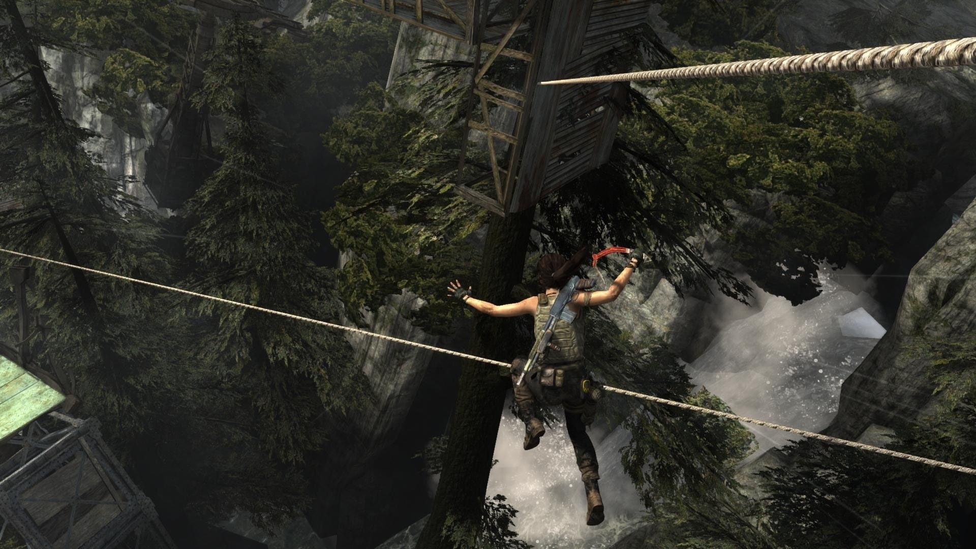 tombraider, croft, 1080P, jump, lara, HD Wallpaper