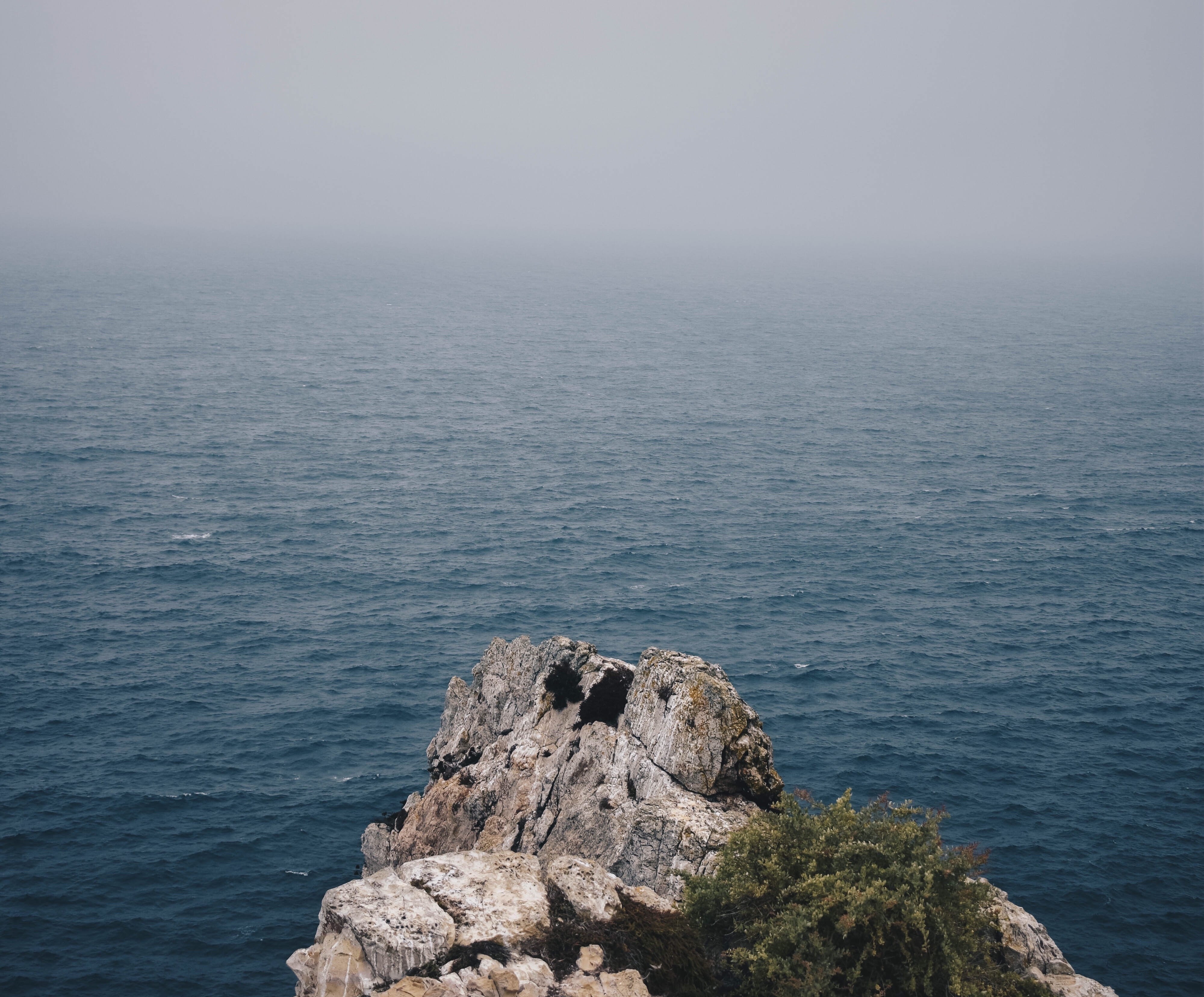 tranquil scene, horizon, endoftheworld, horizon over water, sky, 4K, outdoors, water, fog, scenics - nature, beauty in nature, blueocean, nikon, no people, HD Wallpaper