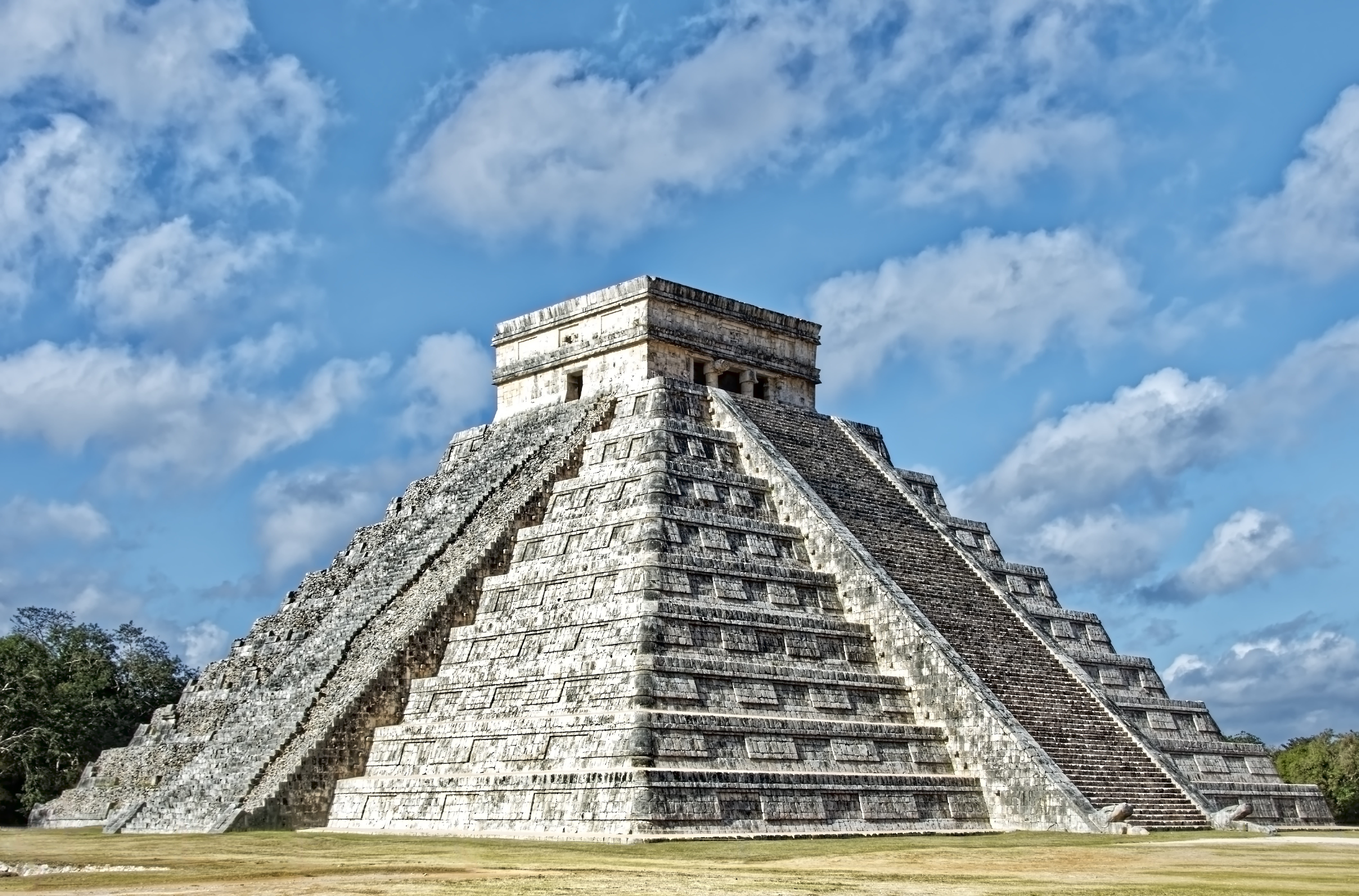 mexico, low angle view, ancient, day, maya, travel destinations, nature, sky, history, outdoors, civilization, archaeology, culture, the past, architecture, HD Wallpaper