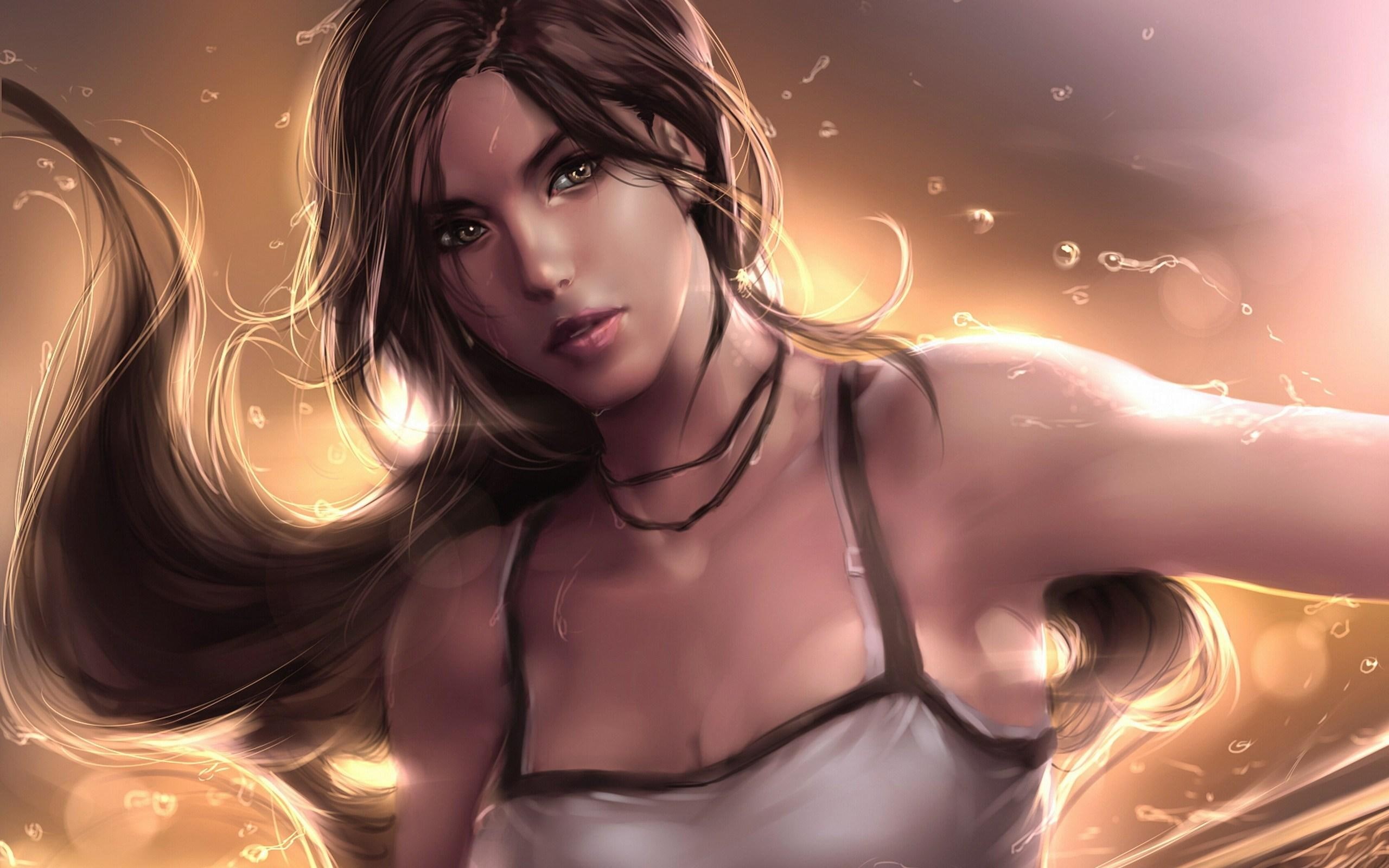 tomb, lara, portrait, 2K, raider, croft, art, HD Wallpaper