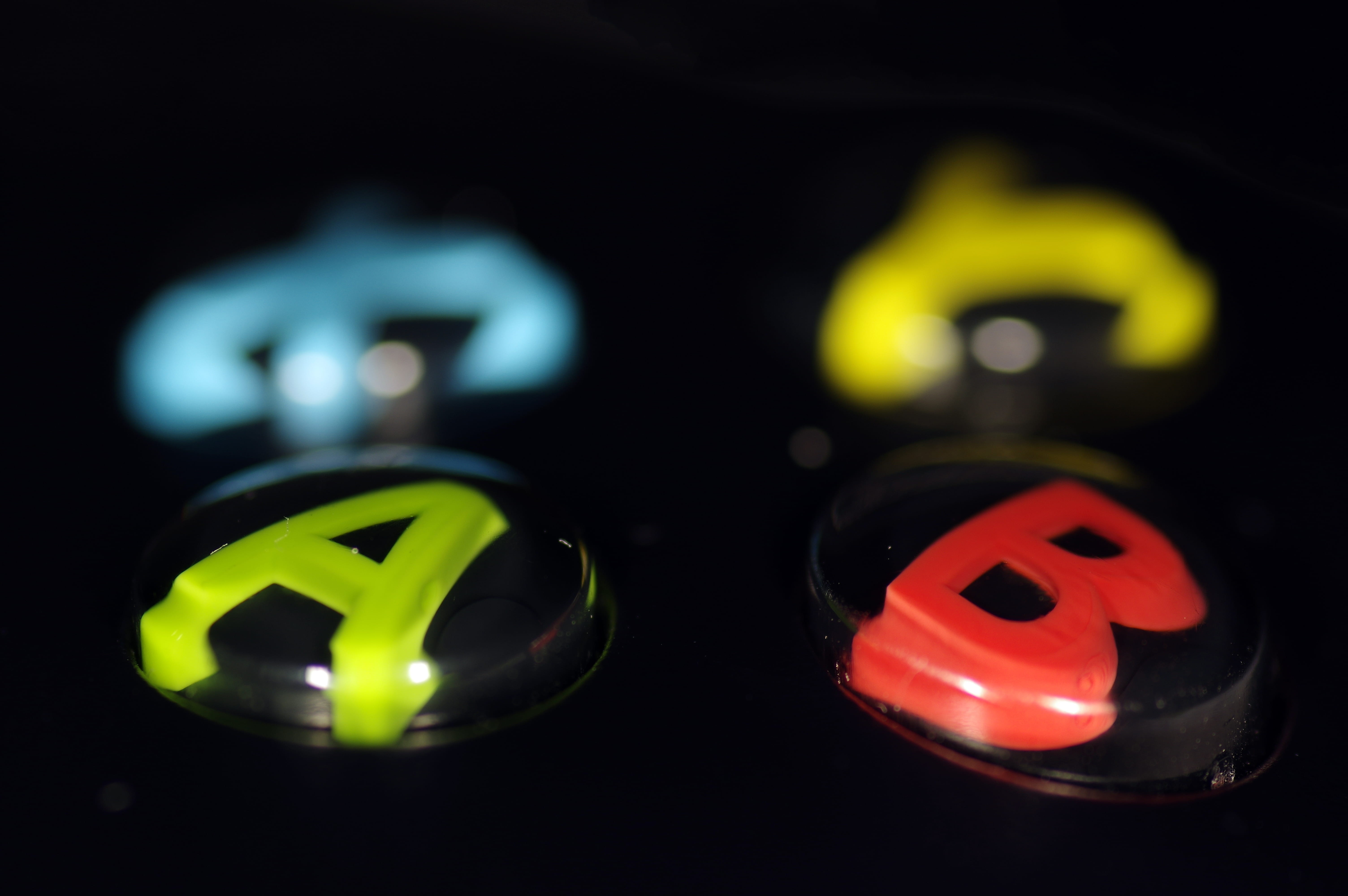 multi colored, 5K, reflection, black color, illuminated, green color, close-up, dice, leisure games, focus on foreground, communication, technology, controller, HD Wallpaper