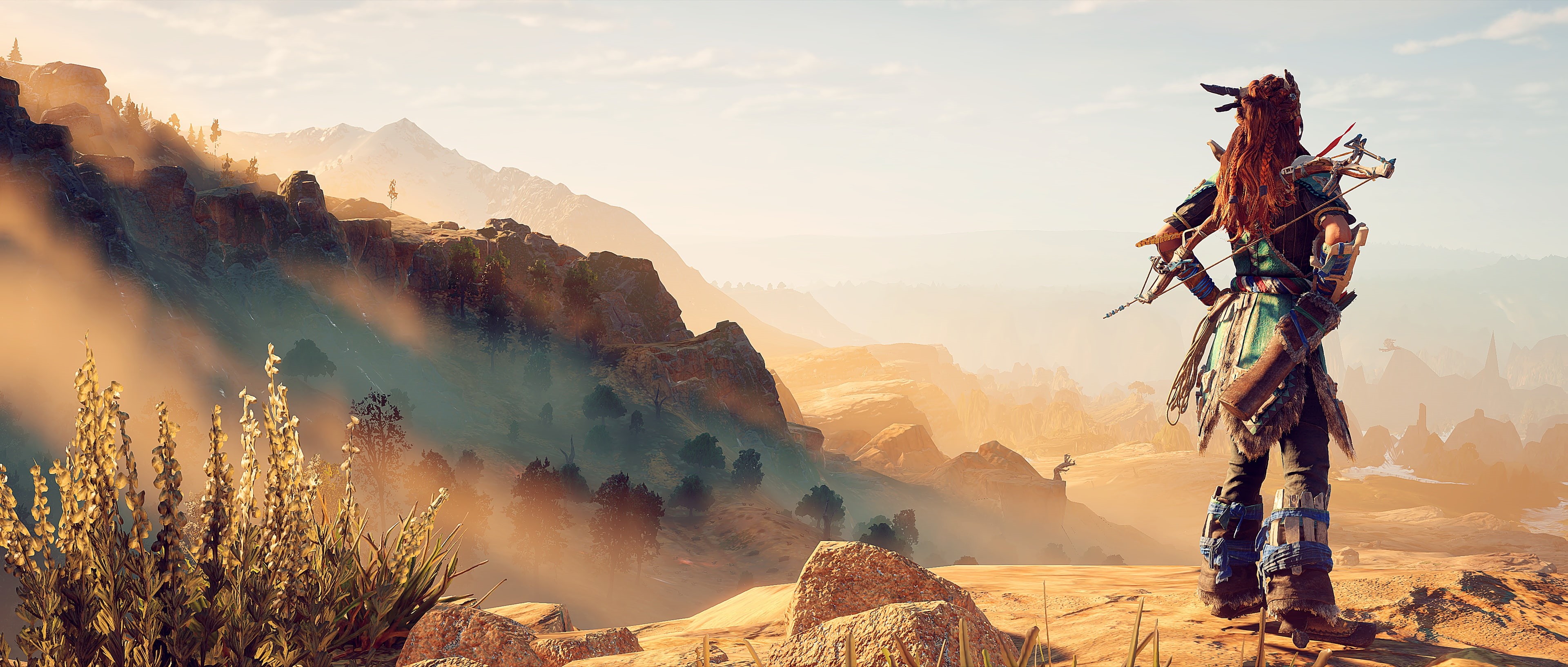 4K, landscape, Horizon: Zero Dawn, Aloy, PS4, HD Wallpaper