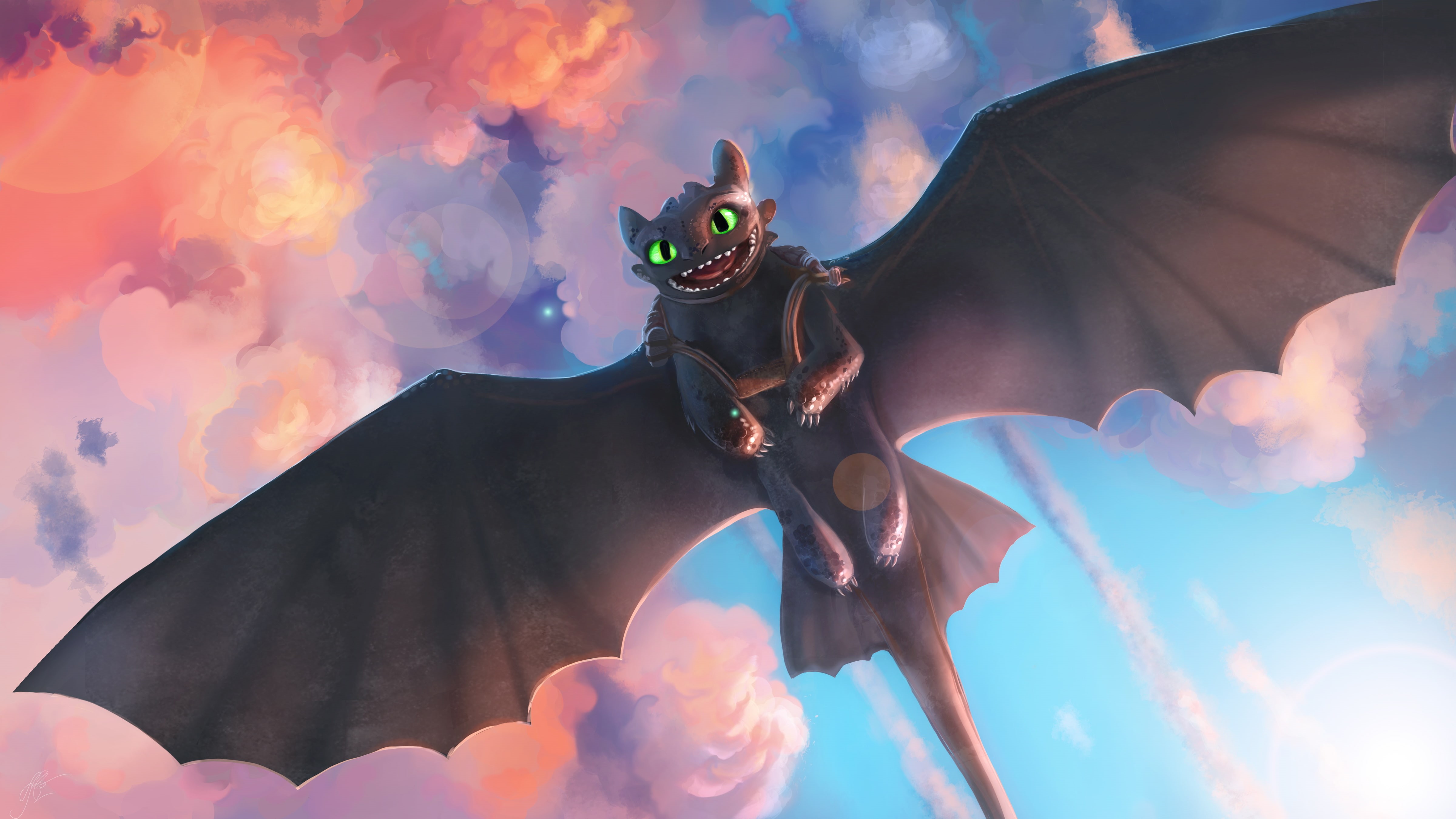 Dragon, Night Fury, 4K, 4K, Toothless, HD Wallpaper