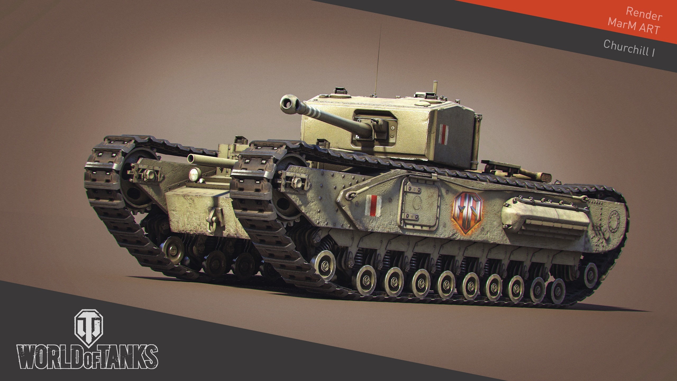 machinery, video games, industry, metal, single object, close-up, Churchill 1, technology, communication, gun, indoors, tank, colored background, 2K, World of Tanks, HD Wallpaper