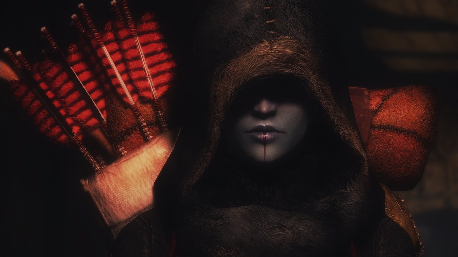video games, contemplation, headshot, clothing, sadness, one person, emotion, depression - sadness, dark, hood, portrait, hairstyle, fantasy girl, front view, HD Wallpaper