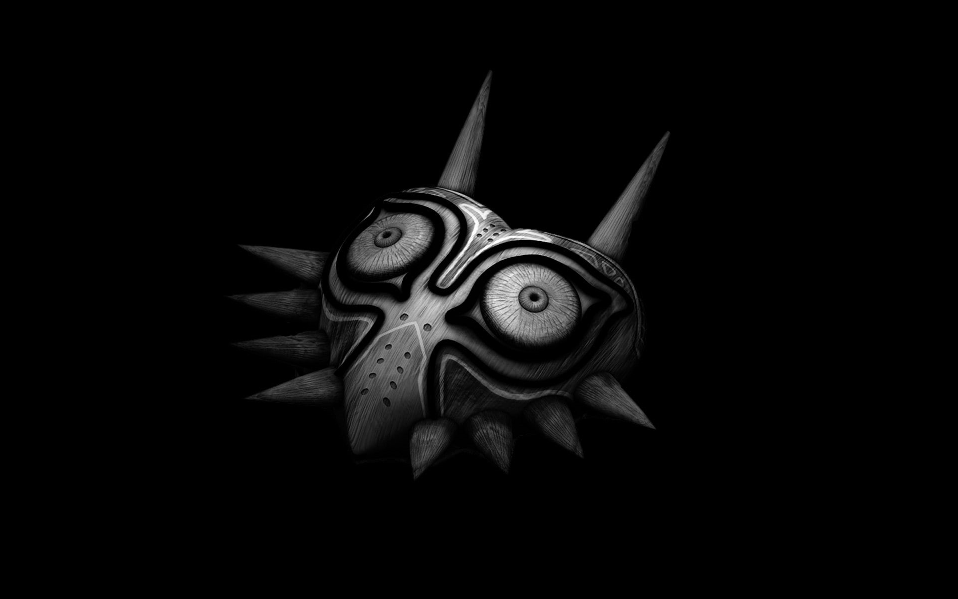 zelda, 1080P, Black, The Legend of Zelda: Majoras Mask, legend, The Legend of Zelda, games, majoras, hd, art, mask, Majoras Mask, video, dark, HD Wallpaper