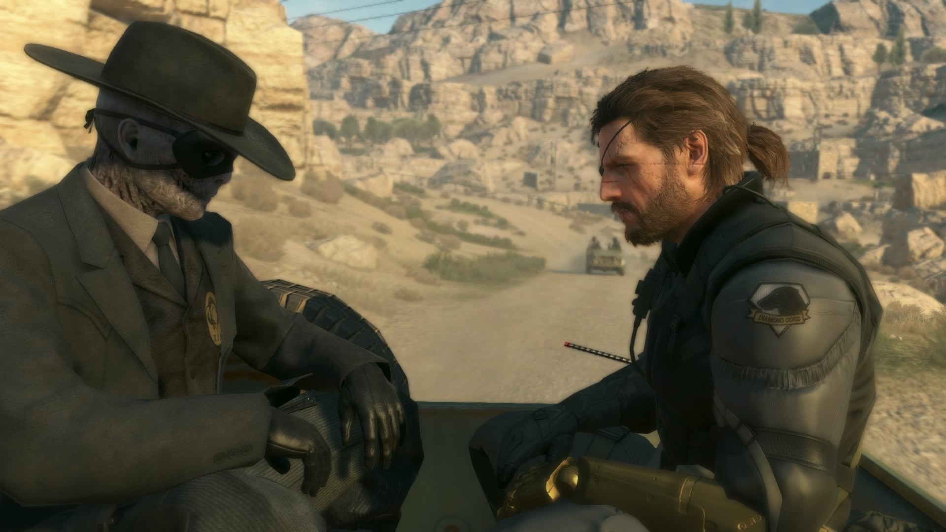 mid adult, men, two people, people, real people, day, clothing, government, Metal Gear Solid V: The Phantom Pain, weapon, portrait, adult, protection, Venom Snake, HD Wallpaper