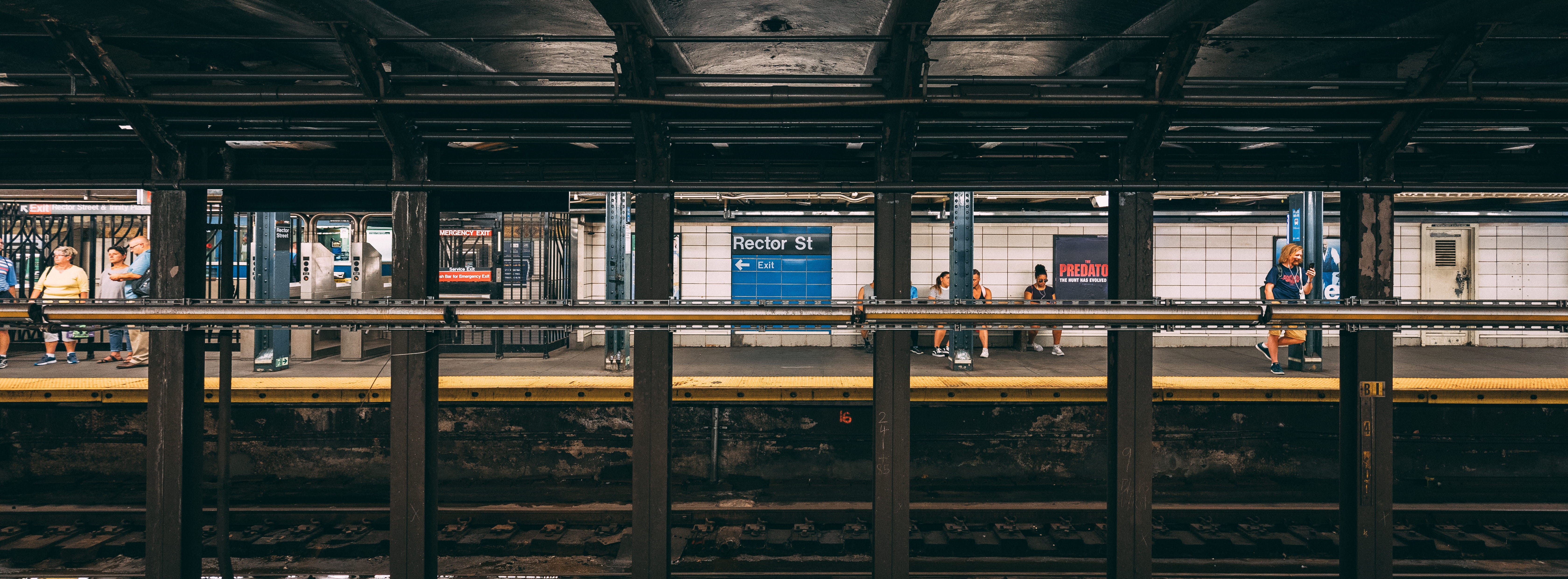 city, 5K, built structure, ultra-wide, wide, ceiling, transportation, day, platform, real people, indoors, railroad station, group of people, subway, track, HD Wallpaper