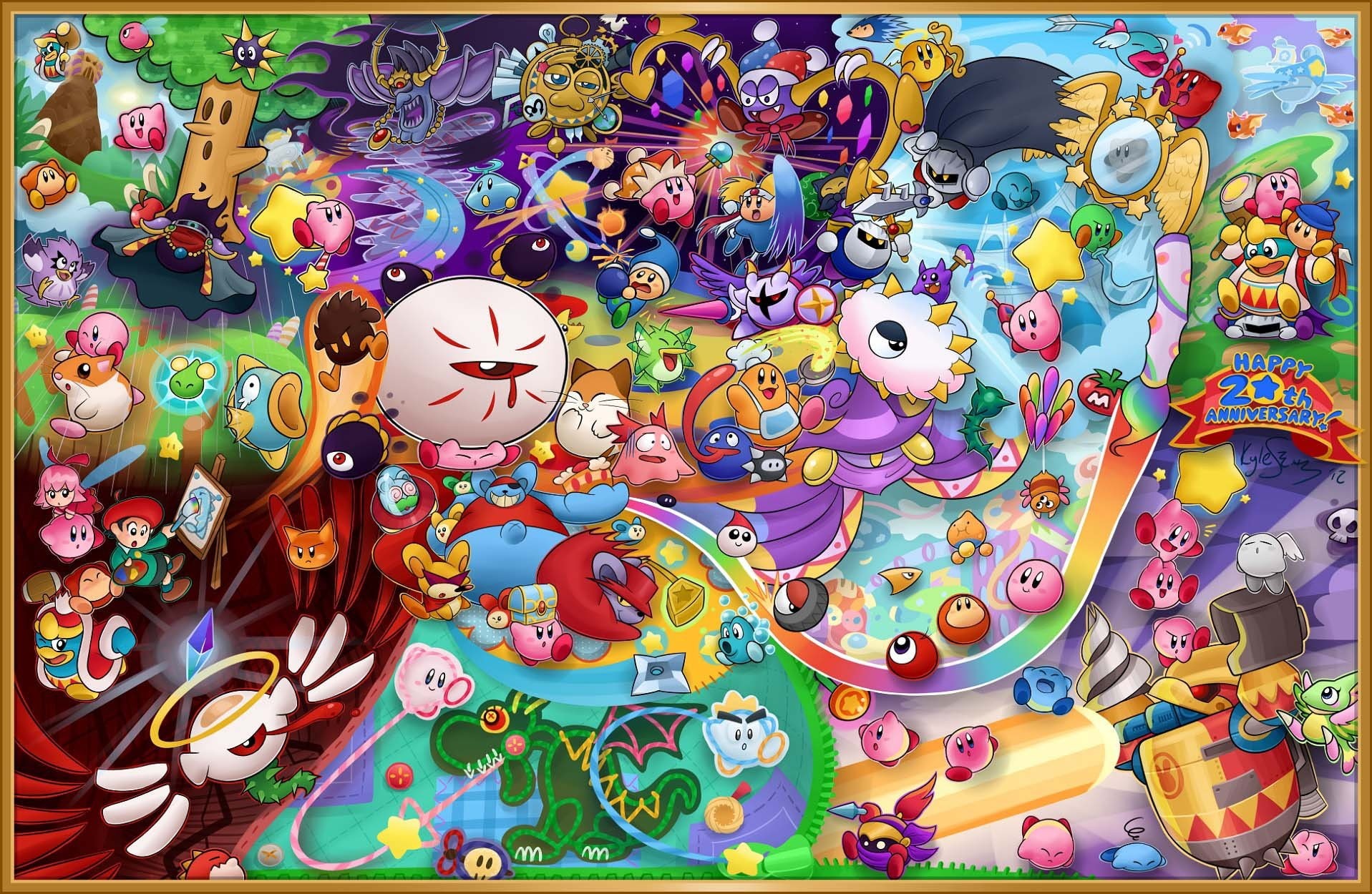 platform, kirby, scrolling, family, nintendo, 720P, HD Wallpaper