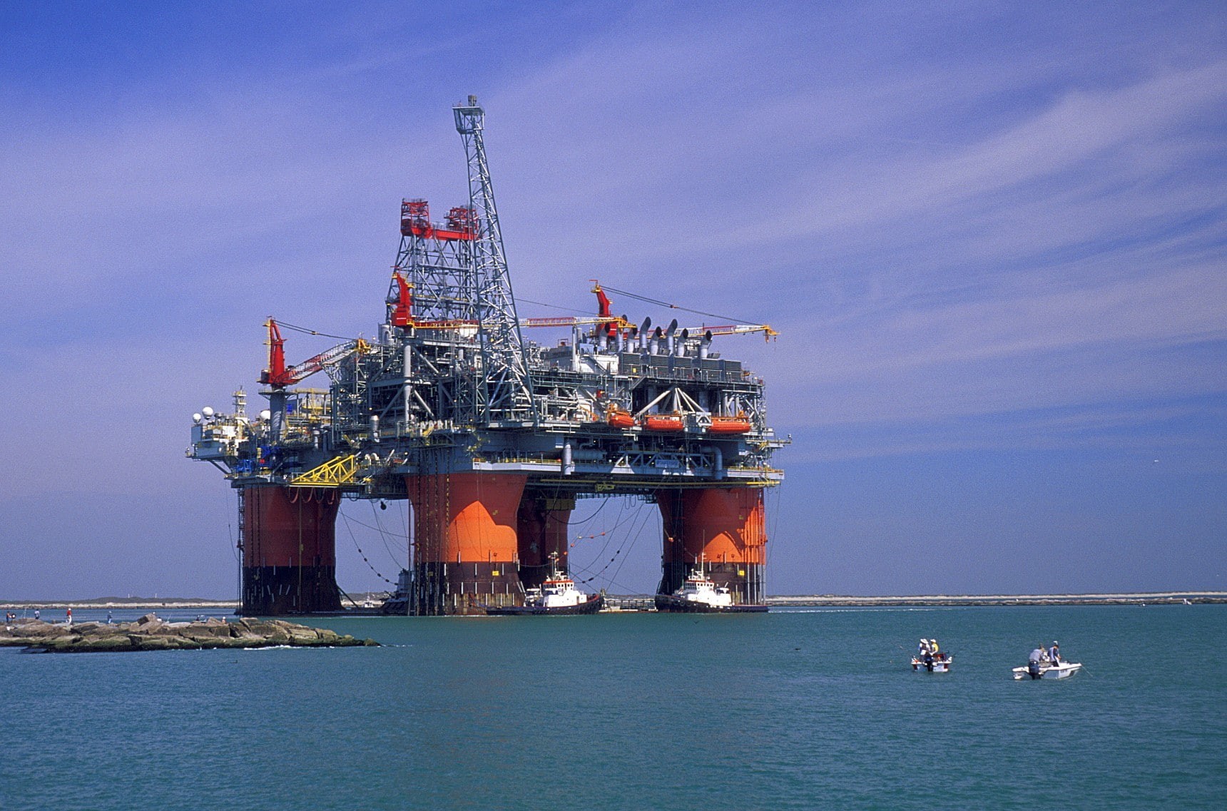 Africa, 720P, oil rig, sea, oil platform, HD Wallpaper