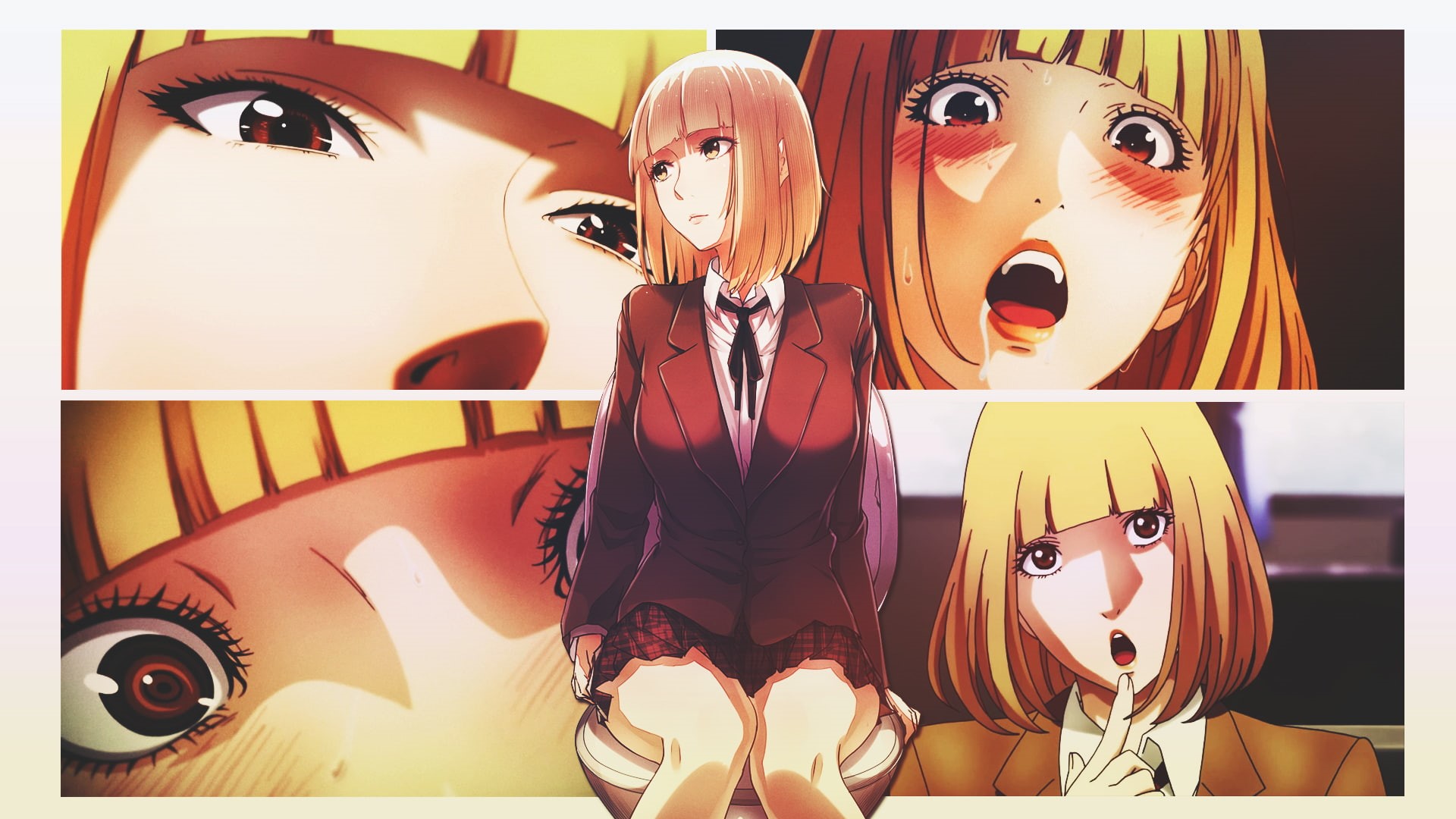 close-up, indoors, disguise, front view, portrait, no people, obscured face, Prison School, auto post production filter, art and craft, anime girls, female likeness, HD Wallpaper