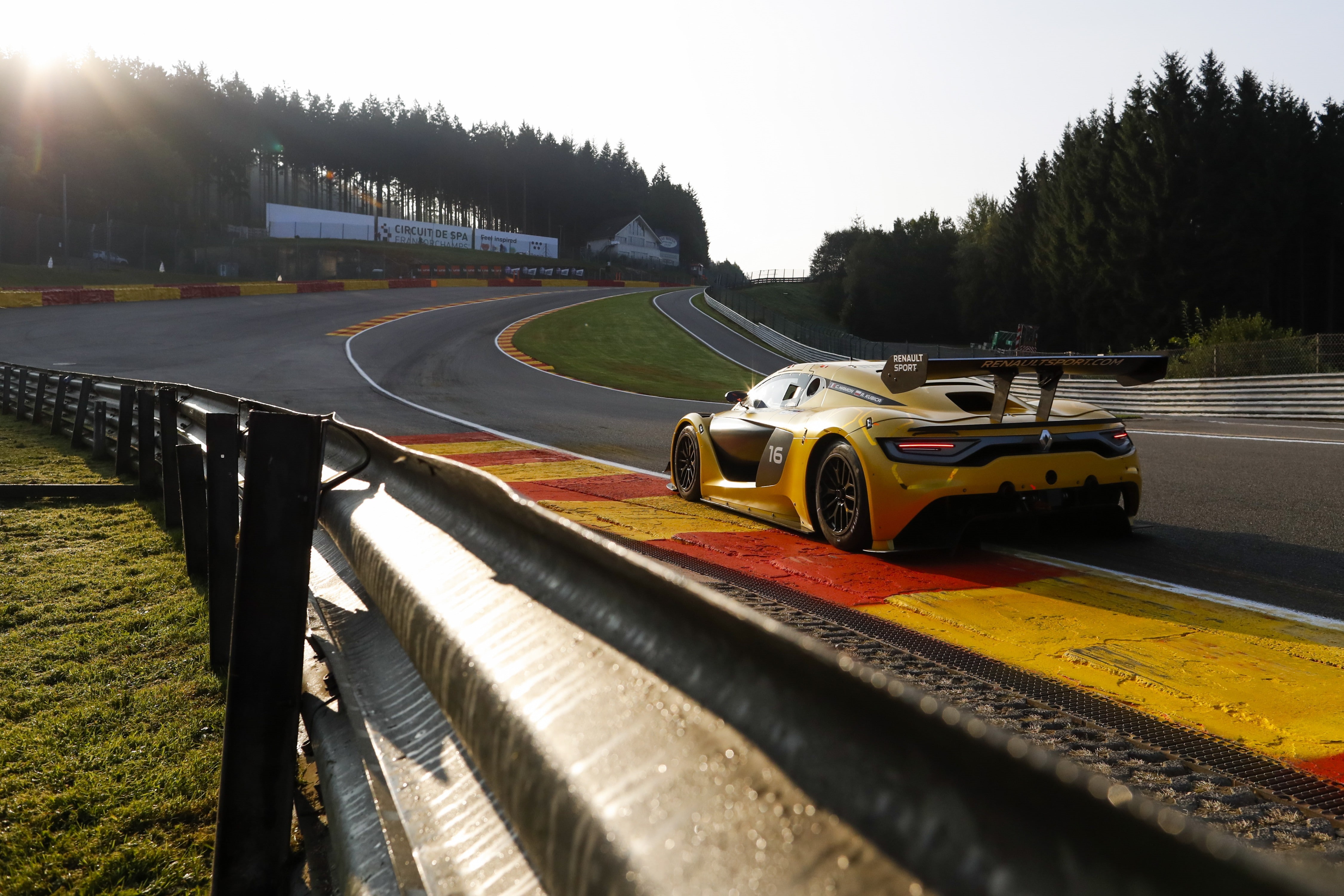 Eau Rouge, road, car, Renault, mode of transportation, no people, race cars, competition, spa, motor racing track, transportation, motor vehicle, land vehicle, HD Wallpaper