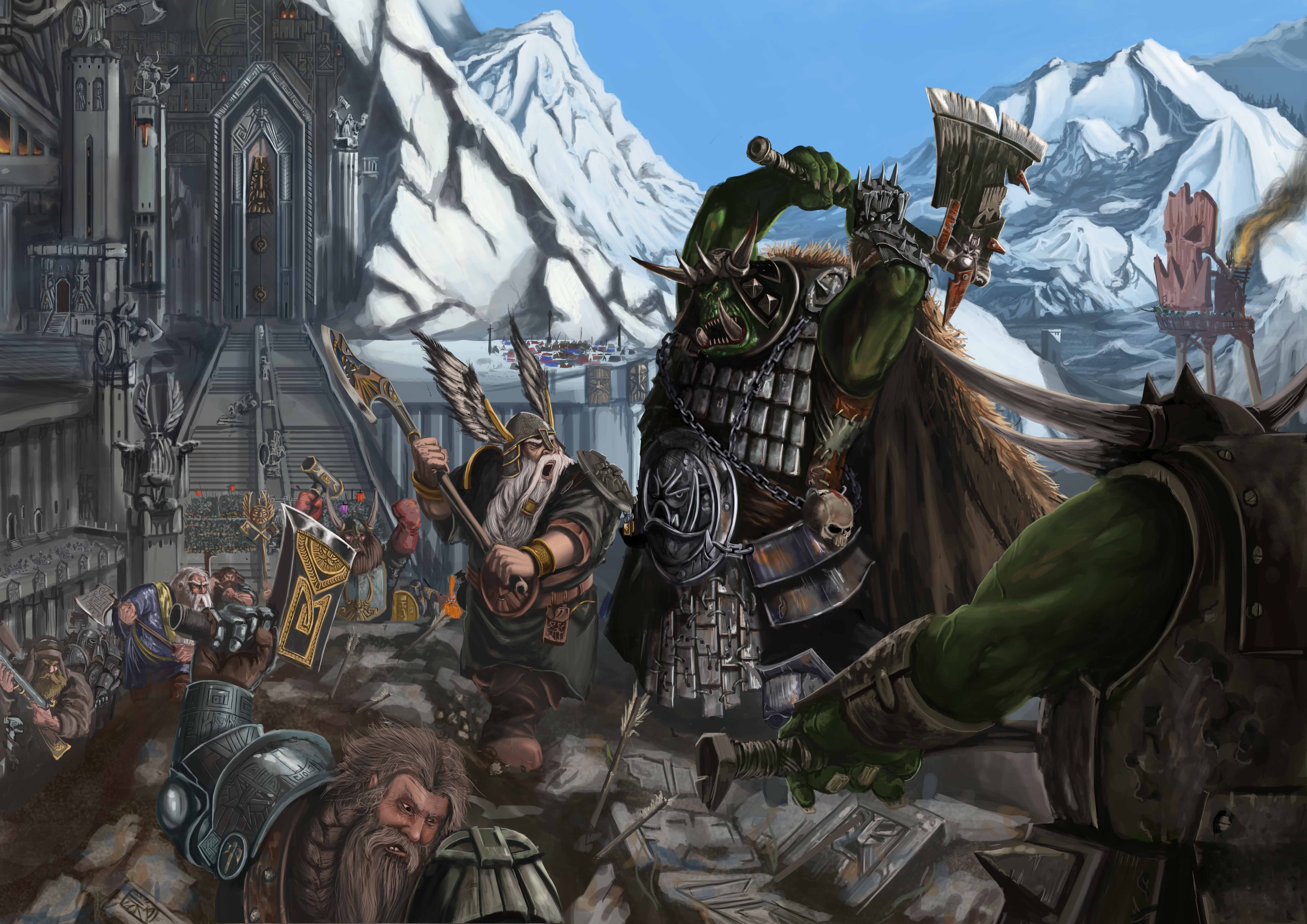 humans, orcs, europe, 5K, no people, stage, day, Thor, craft, Battles, belief, religion, people, spirituality, built structure, sculpture, warhammer, HD Wallpaper