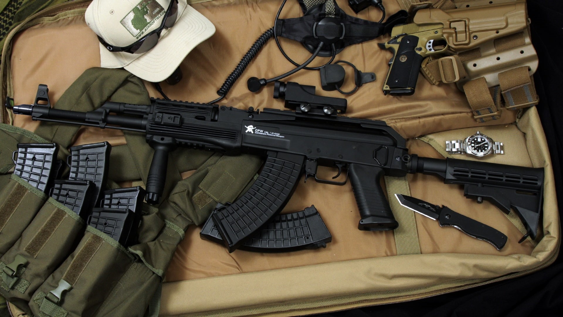 Airsoft, ak, Military, hd, tactical, art, Guns, entertainment, Rifles, 1080P, HD Wallpaper