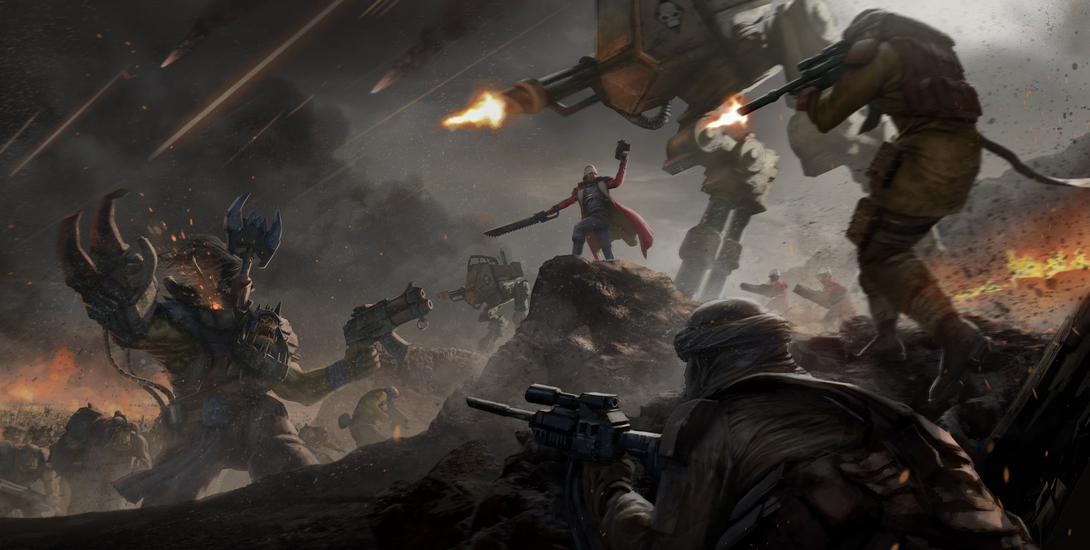 Warhammer, empire, Warhammer 40k, war, orks, 1080P, battle, HD Wallpaper