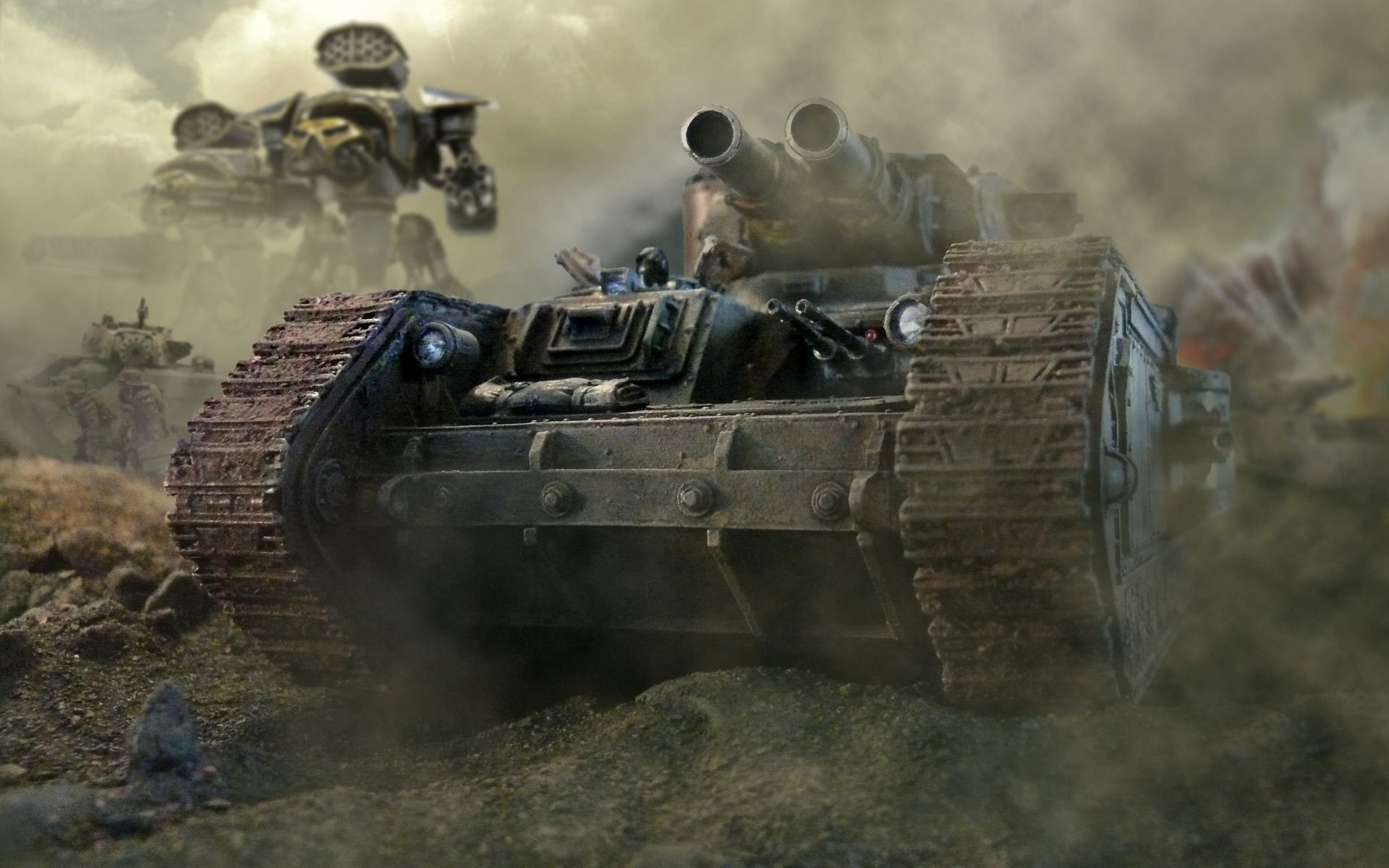 tanks, waagh, stand, orks, titan, chaos, space, 40k, warhammer, terran, war, 1080P, tabletop, marines, HD Wallpaper