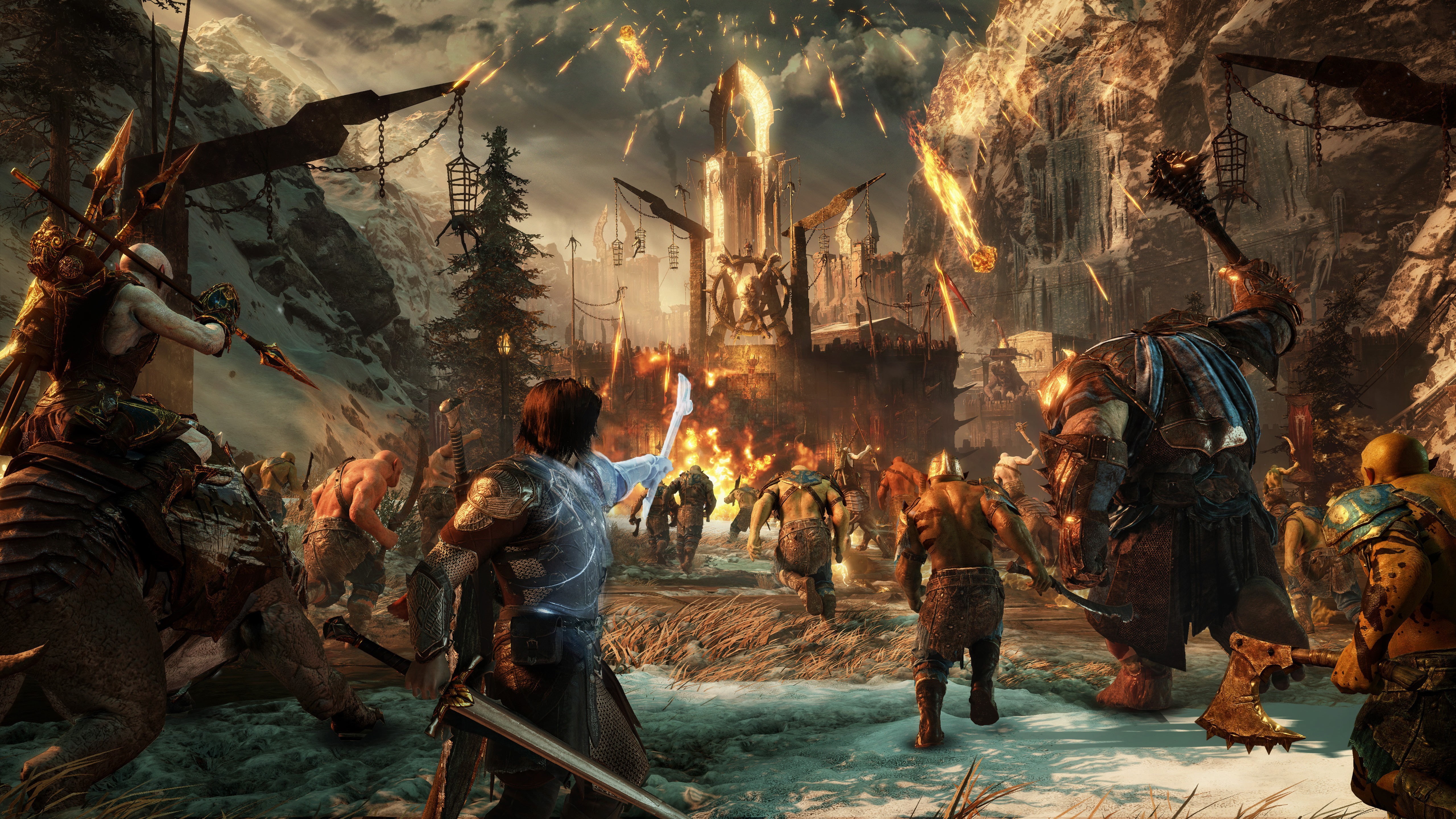 fight, ork, Middle-earth Shadow of War, troll, Shadow Of War, warrior, sword, game, 5K, war, Middle-earth, ken, combat, blade, man, HD Wallpaper