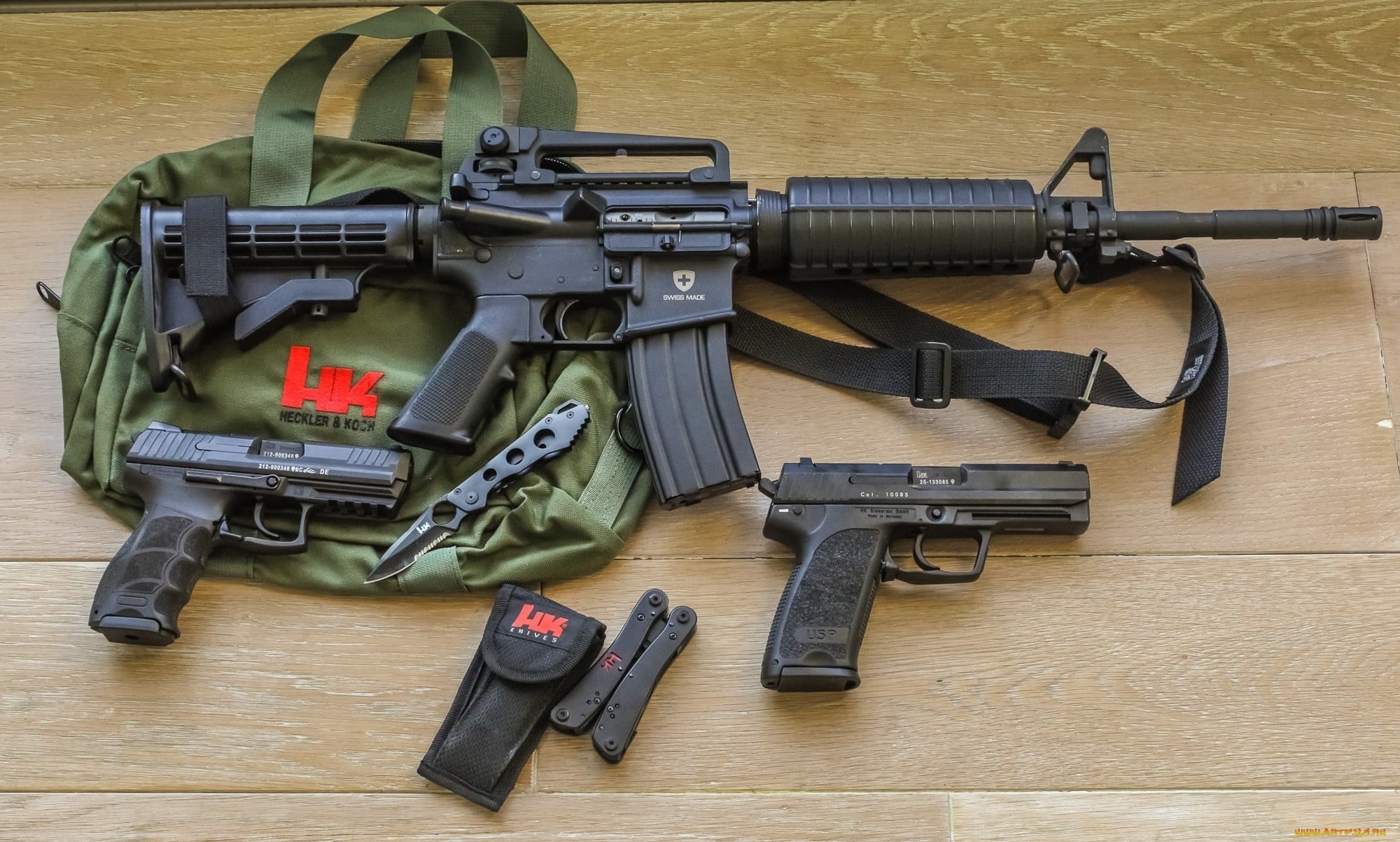 fighting, pistols, ammunition, armed forces, heckler andamp; koch, guns, no people, 1080P, day, government, weapon, military, security, flooring, indoors, HD Wallpaper