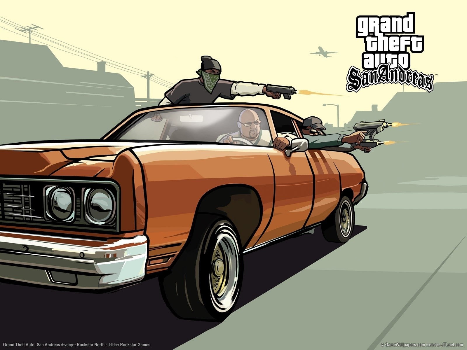 day, vintage Car, pop Art, vector, nature, Grand Theft Auto: San Andreas, leisure activity, collectors Car, san, men, lifestyles, convertible, color Image, HD Wallpaper