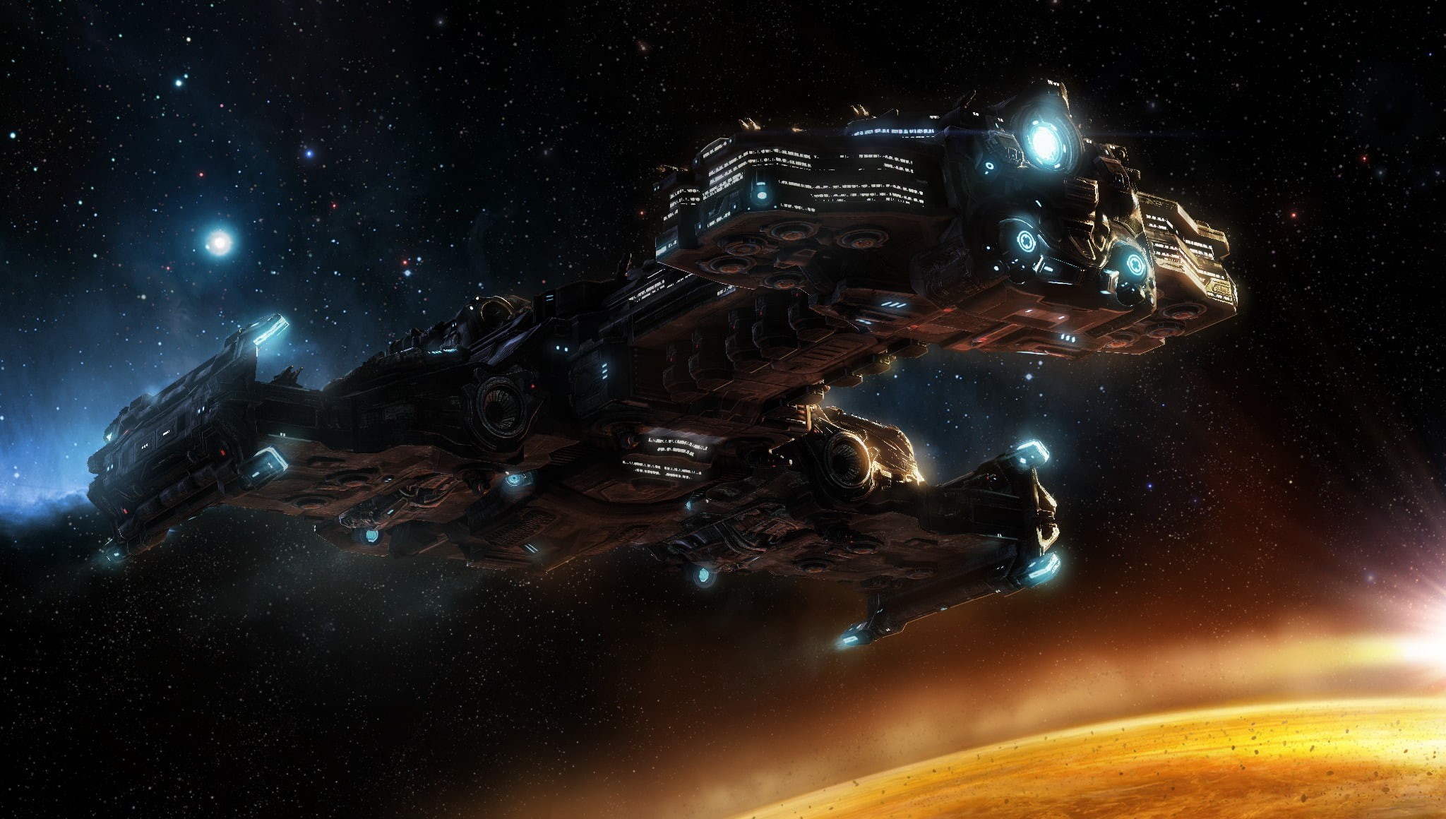 battlecruiser, starcraft, 1080P, games, video, x, hd, art, HD Wallpaper