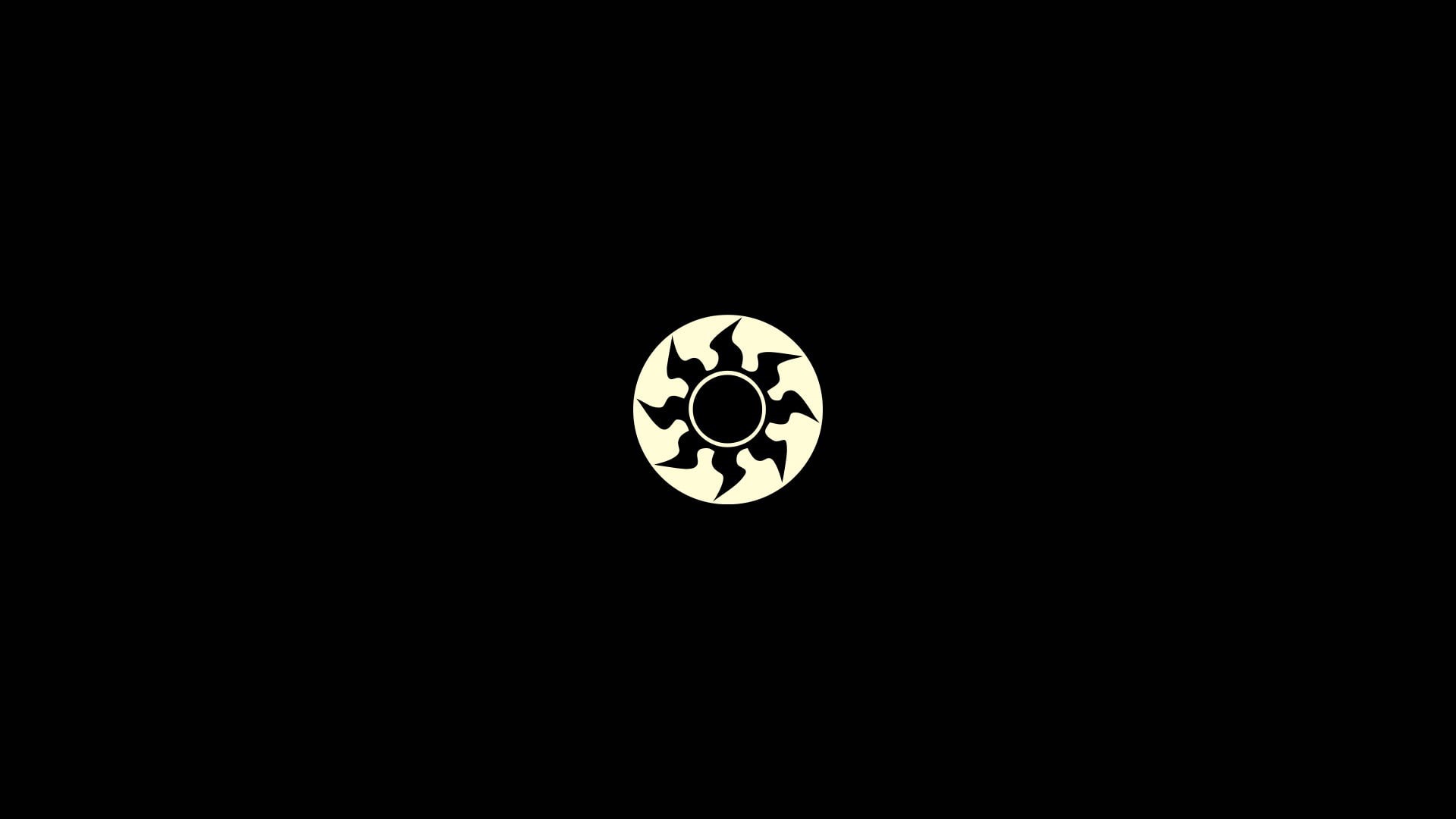 Trading Card Games, simple, minimalism, 1080P, Sun, black background, Magic: The Gathering, HD Wallpaper