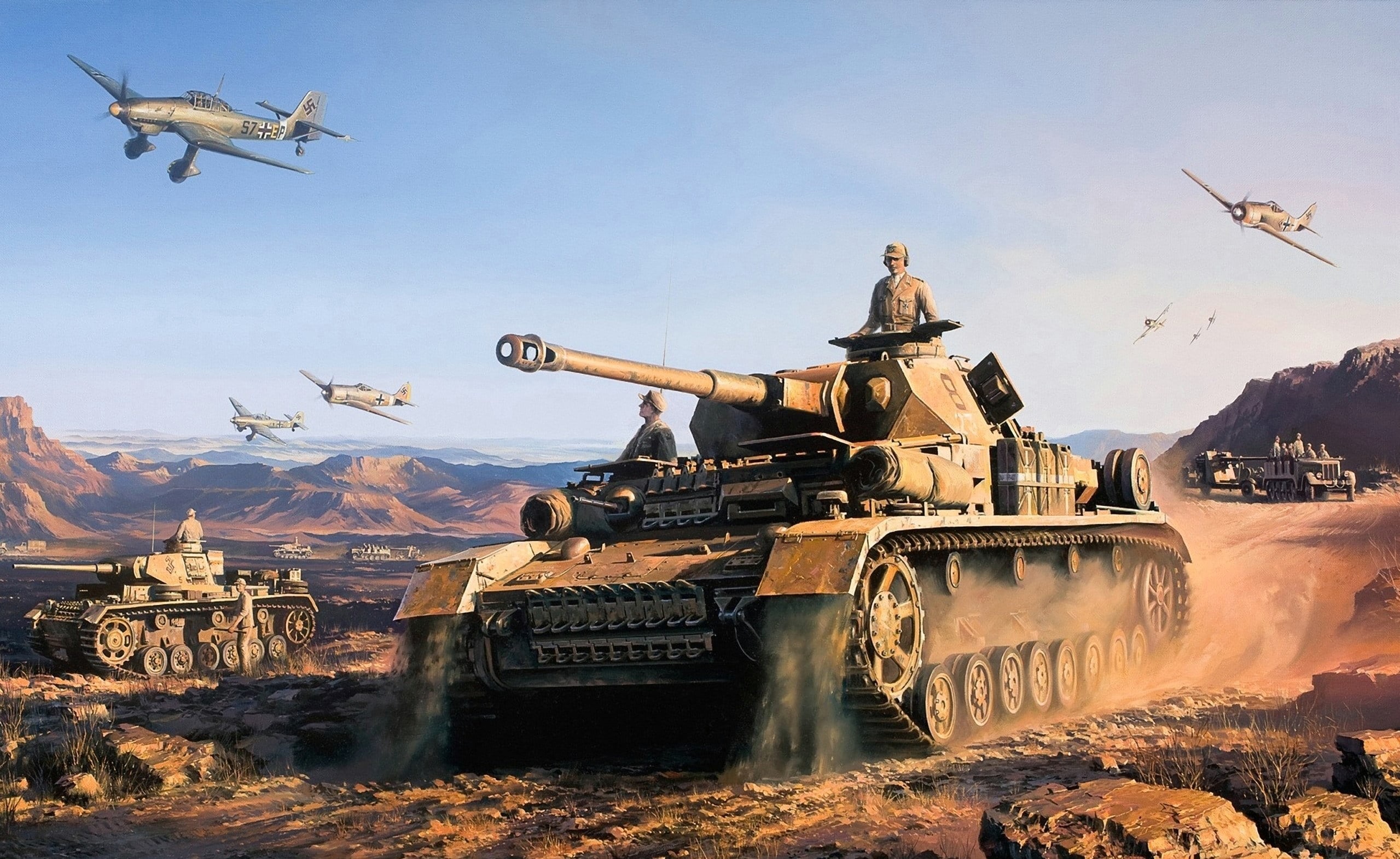 conflict, w/Wading Muffler, transportation, grey, Ausf.F2(G), battle, army, aerospace industry, war, power, air vehicle, animal, day, fighting, weapon, HD Wallpaper