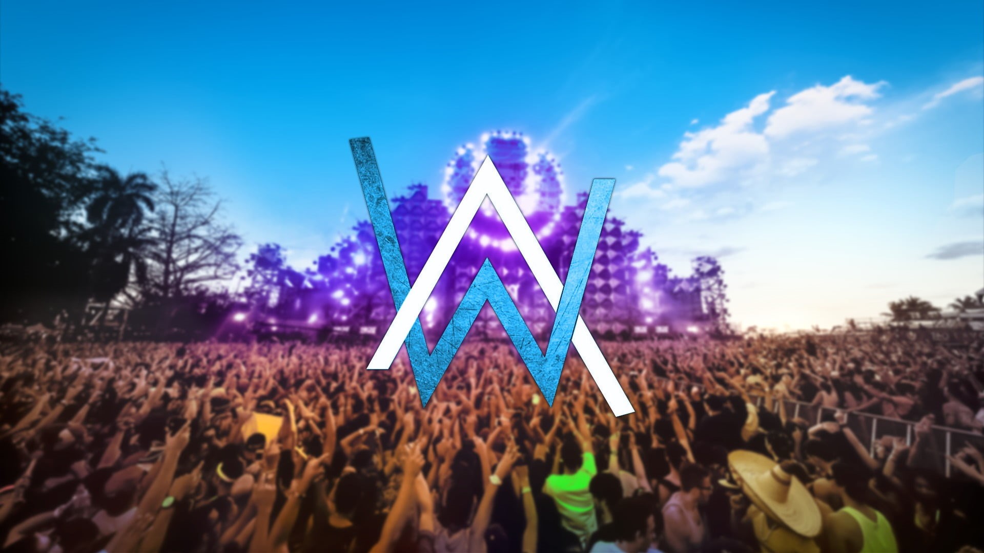 crowd, positive emotion, cheering, large group of people, spectator, sky, excitement, leisure activity, music festival, white, blue, arts culture and entertainment, HD Wallpaper