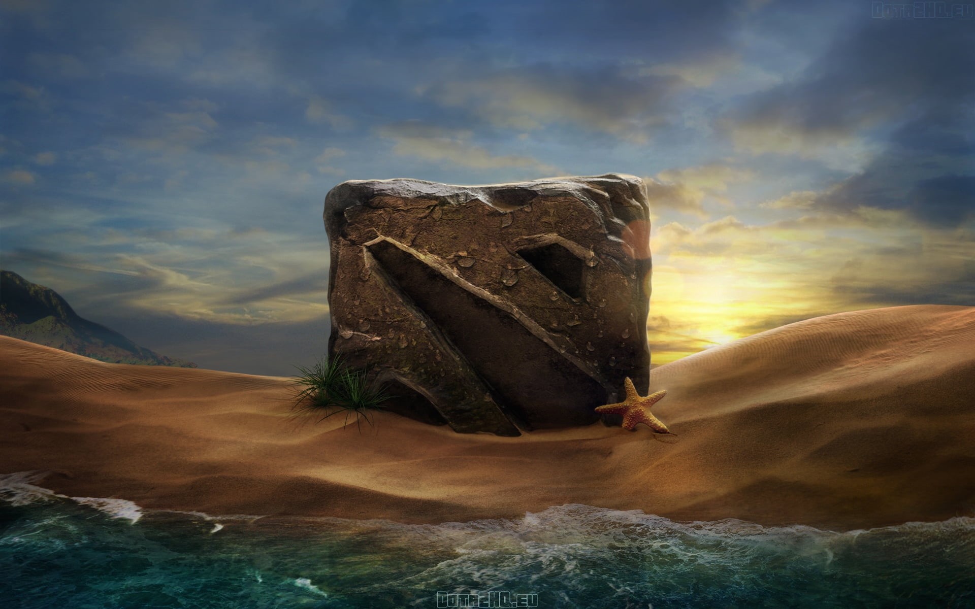 dota 2, close-up, day, blue, beauty In Nature, treasure isle, cloudscape, tourism, scenics - nature, travel, island, non-urban scene, dota, cultures, HD Wallpaper