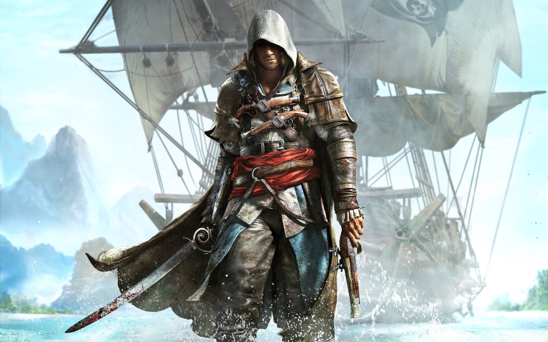leisure activity, Edward Kenway, arts And Entertainment, sea, assassin, real people, nautical vessel, s, smiling, mode of transportation, women, clothing, HD Wallpaper
