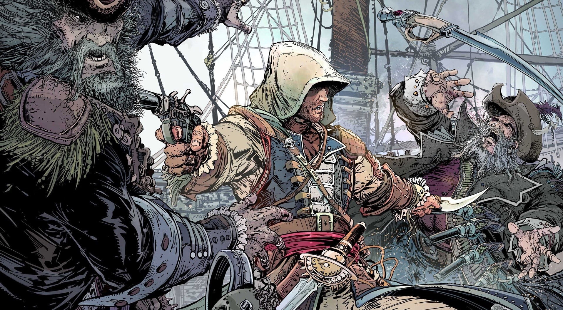 Assassins Creed: Black Flag, creativity, no people, art and craft, nature, building exterior, built structure, sky, architecture, spirituality, human representation, HD Wallpaper