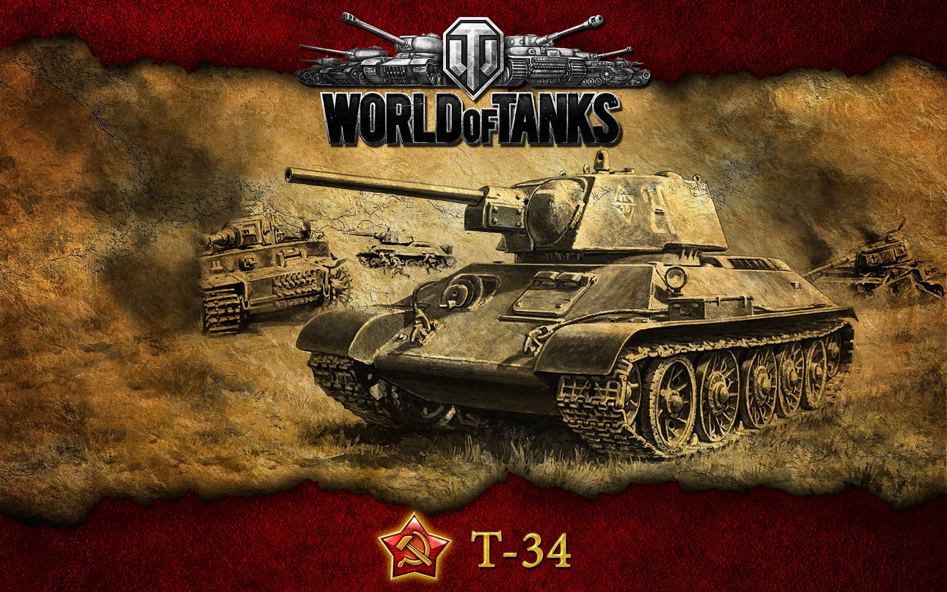World of Tanks, indoors, studio shot, art and craft, old-fashioned, flag, close-up, uSA, military, USSR, colored background, gun, architecture, HD Wallpaper