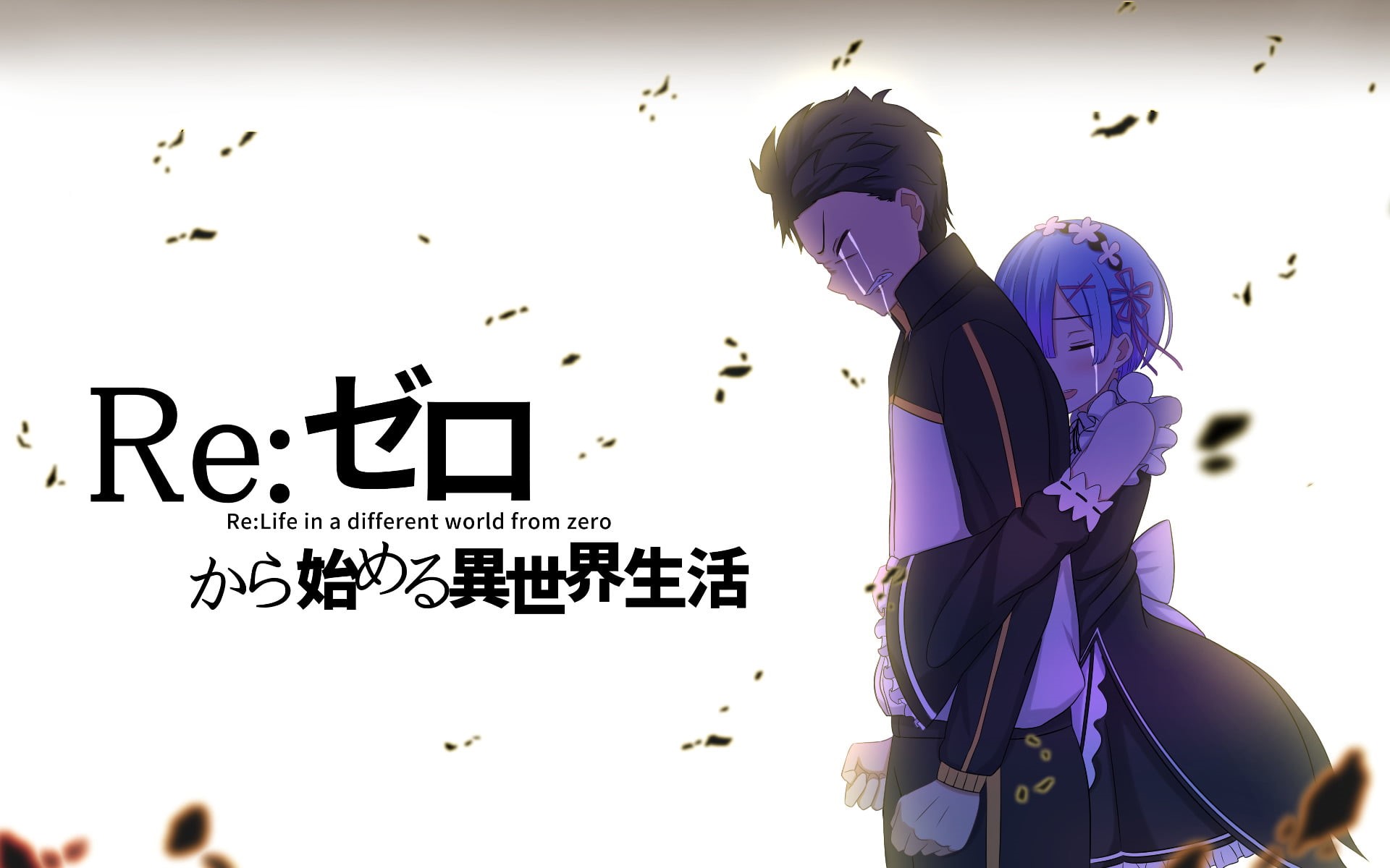 Re:ZERO -Starting Life in Another World-, indoors, real people, men, communication, purple, young men, young adult, Rem (Re:ZERO), zero, non-western script, HD Wallpaper