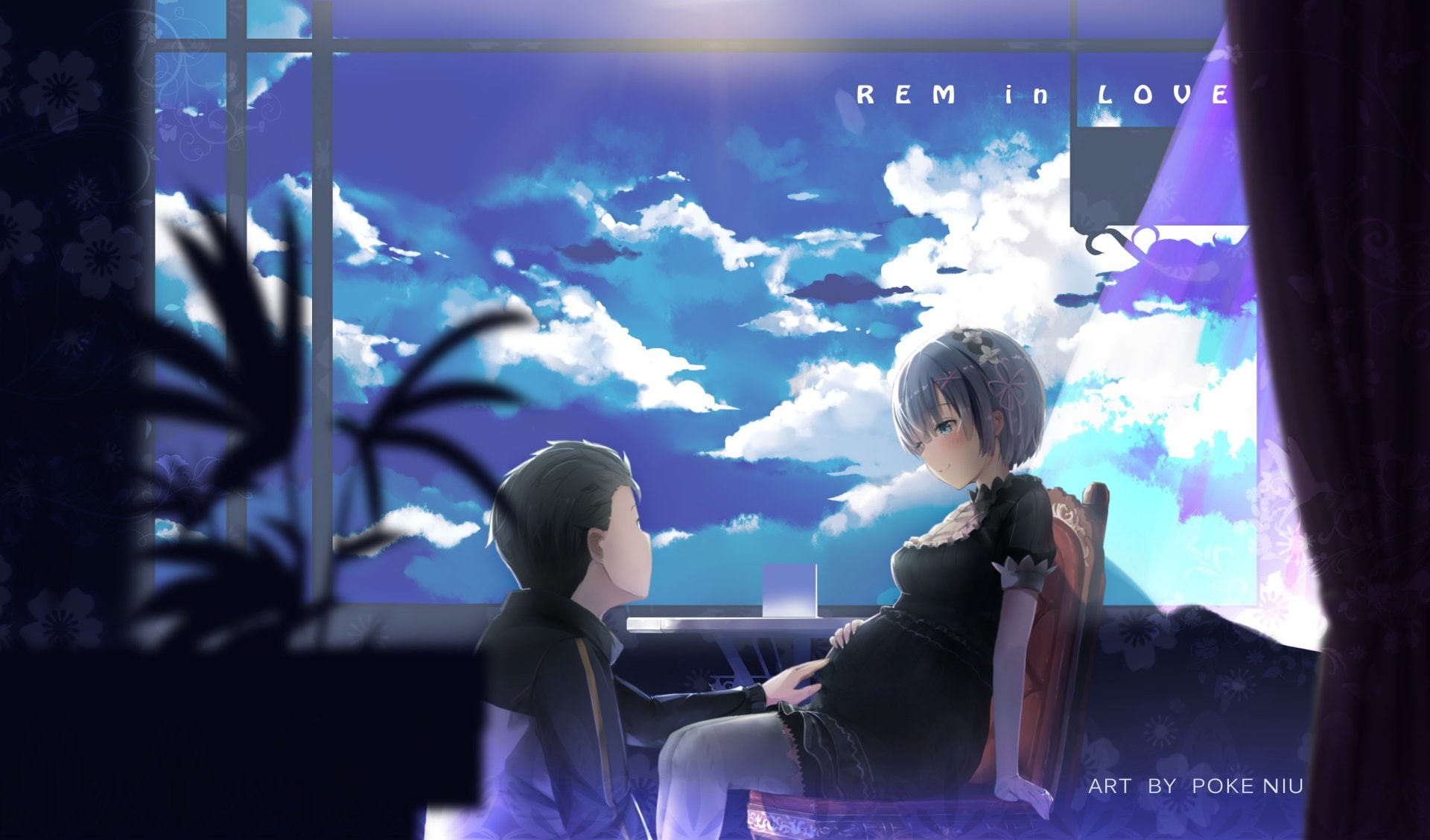 Re:ZERO -Starting Life in Another World-, Anime, 1080P, Subaru Natsuki, Rem (Re:ZERO), HD Wallpaper