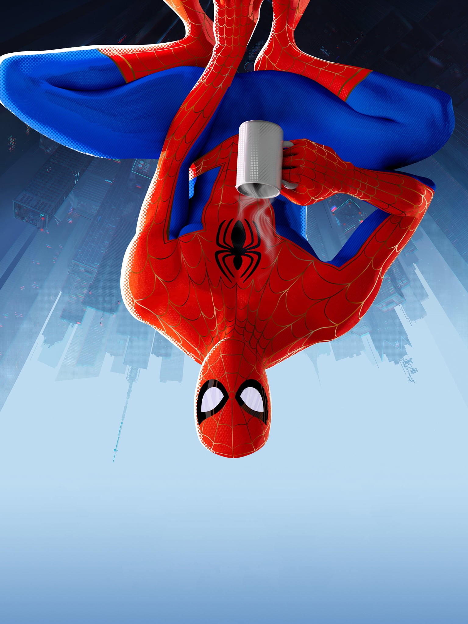 1080P, superhero, Spider-Man, portrait display, Miles Morales, upside down, Phone HD Wallpaper