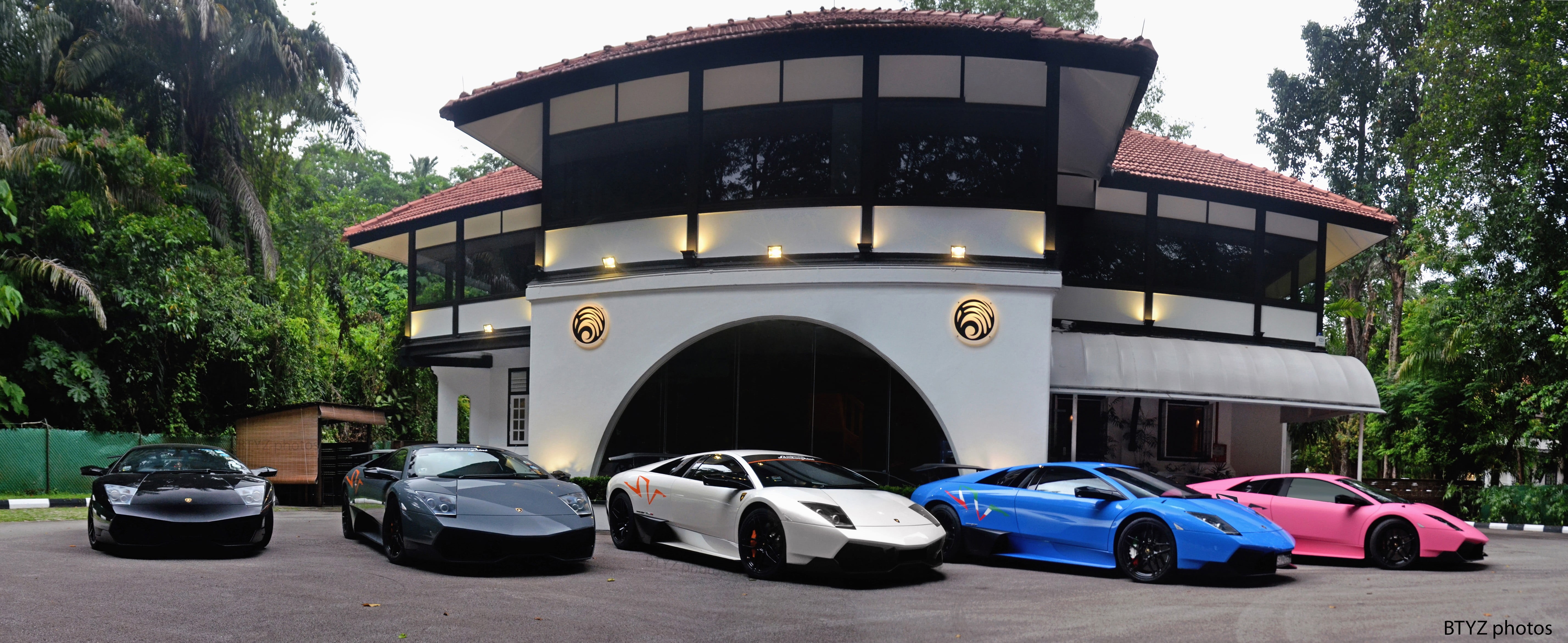no people, city, 5K, tree, building, plant, growth, day, transportation, built structure, nature, Lamborghini Murcielago, land vehicle, architecture, building exterior, HD Wallpaper
