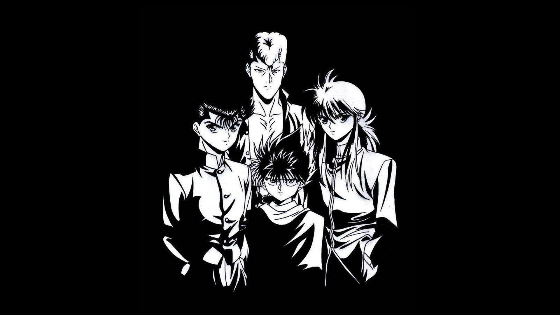 Hiei (Yu Yu Hakusho), 1080P, Yu Yu Hakusho, monochrome, HD Wallpaper
