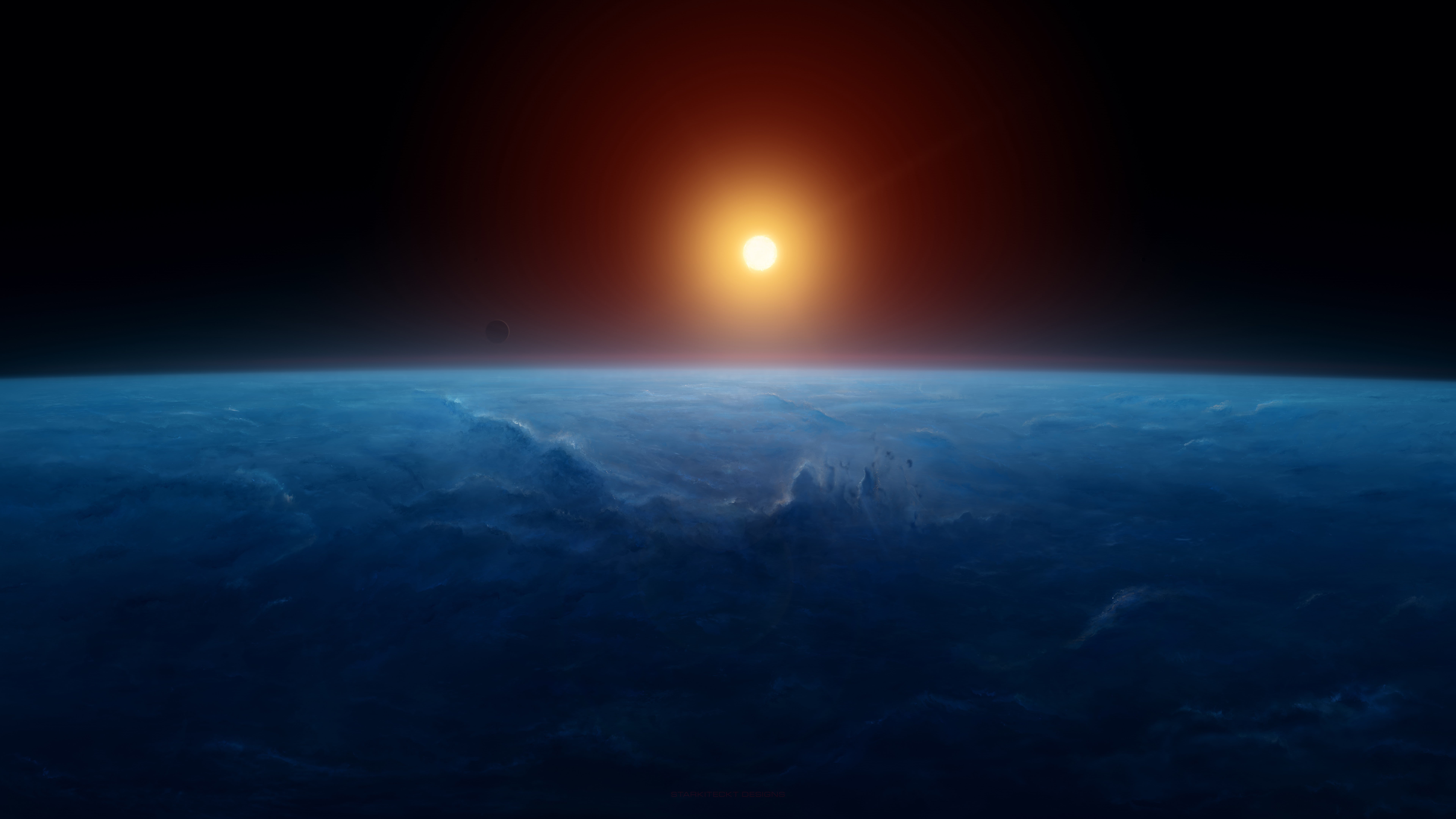8K, light, sunrise, 8k, space, horizon, k, earth, HD Wallpaper