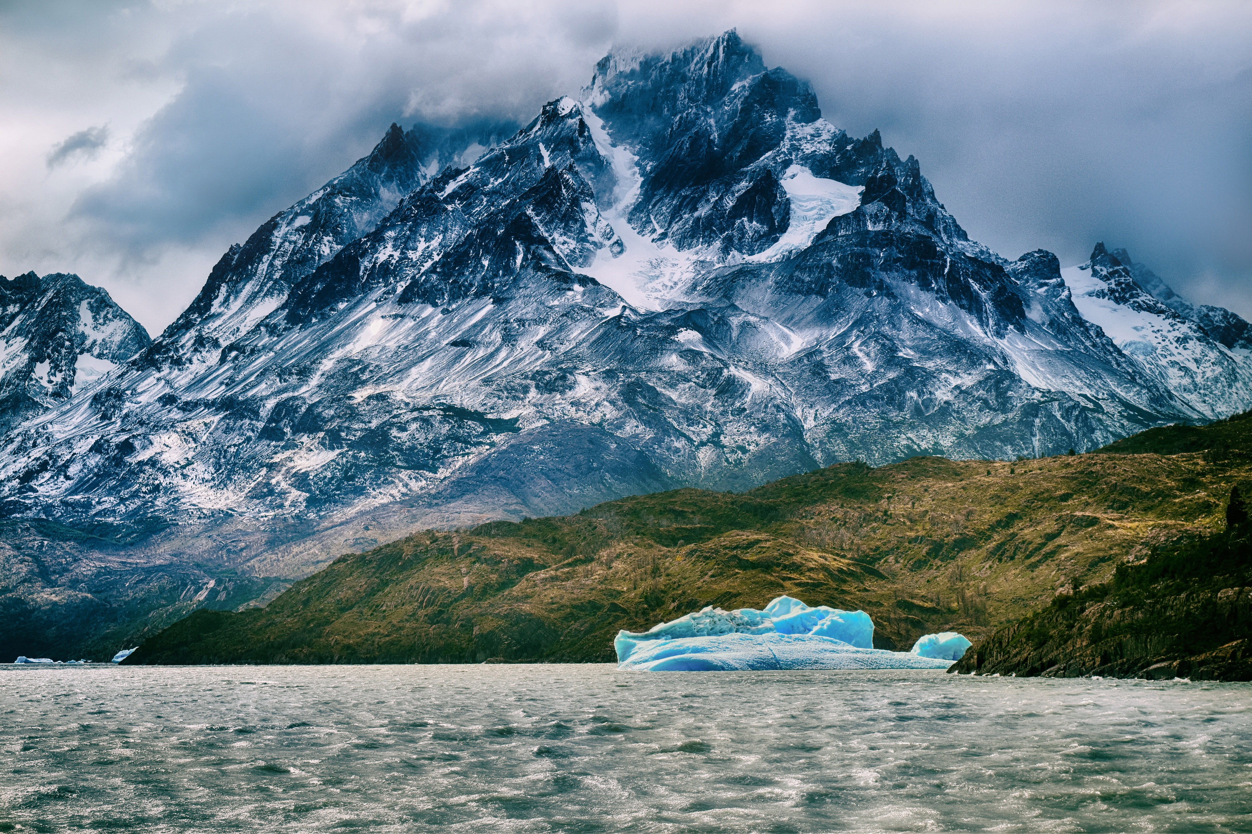 blue, mountain Range, outdoors, winter, glacier, 4K, south Pole, iceberg - Ice Formation, mountain, beauty In Nature, view, natural, tranquil Scene, Chile, HD Wallpaper