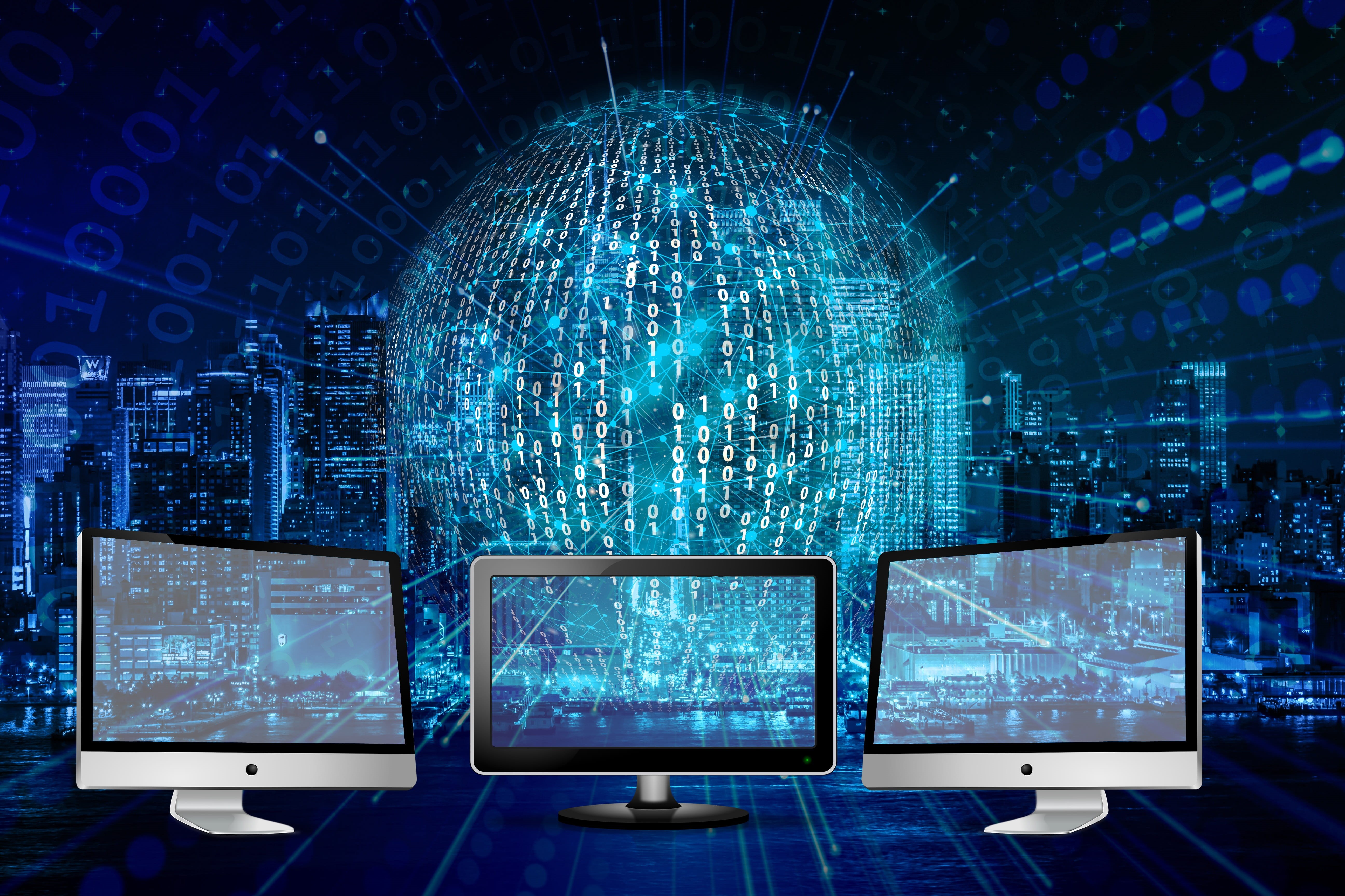 programming, communication, internet, www, data, glowing, futuristic, presentation, global communications, no people, keyboard, screen, manhattan, computer science, HD Wallpaper