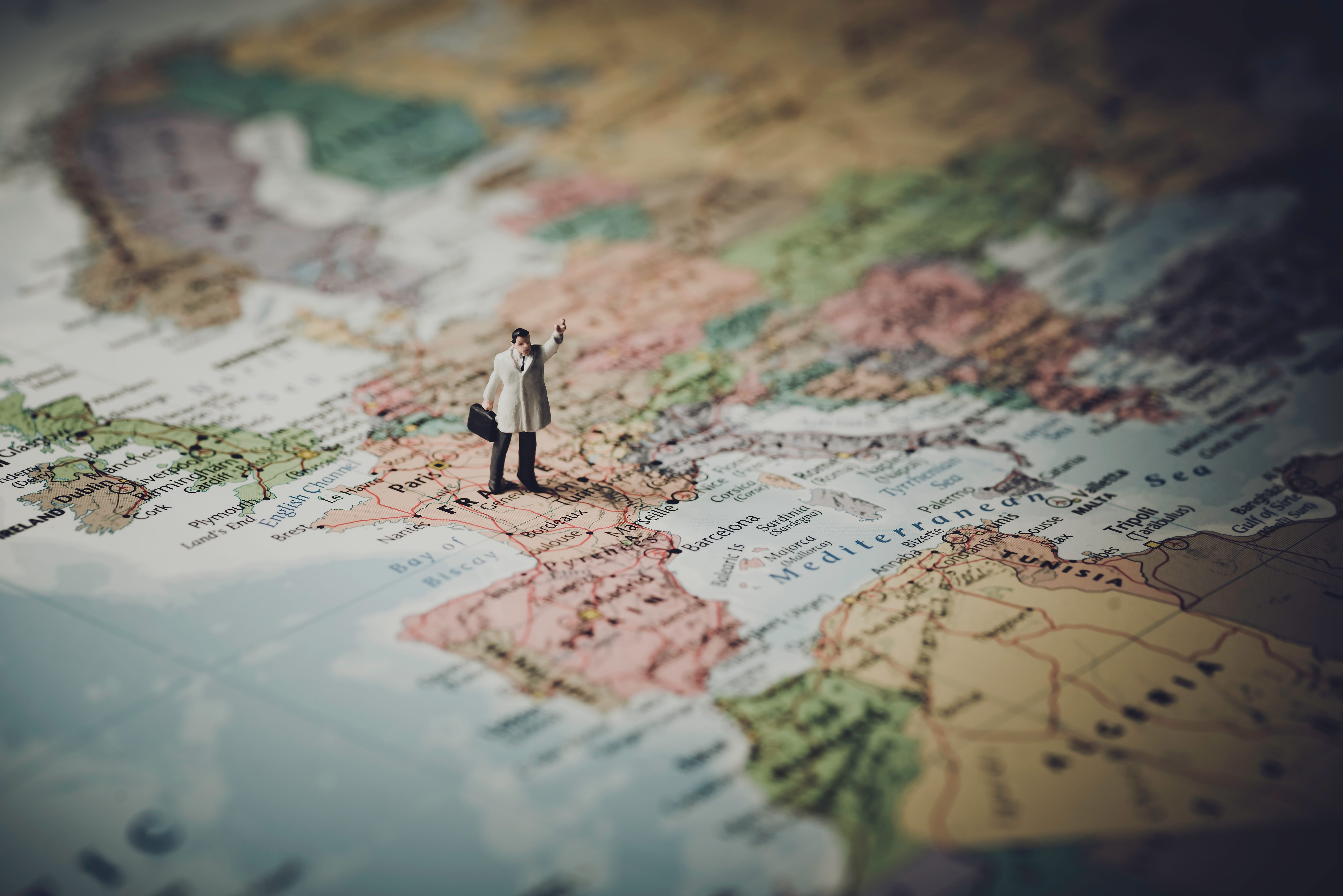 exploration, geography, transportation, concept, travel, world map, map, blur, global, standing, no people, figure, high angle view, travel destinations, HD Wallpaper
