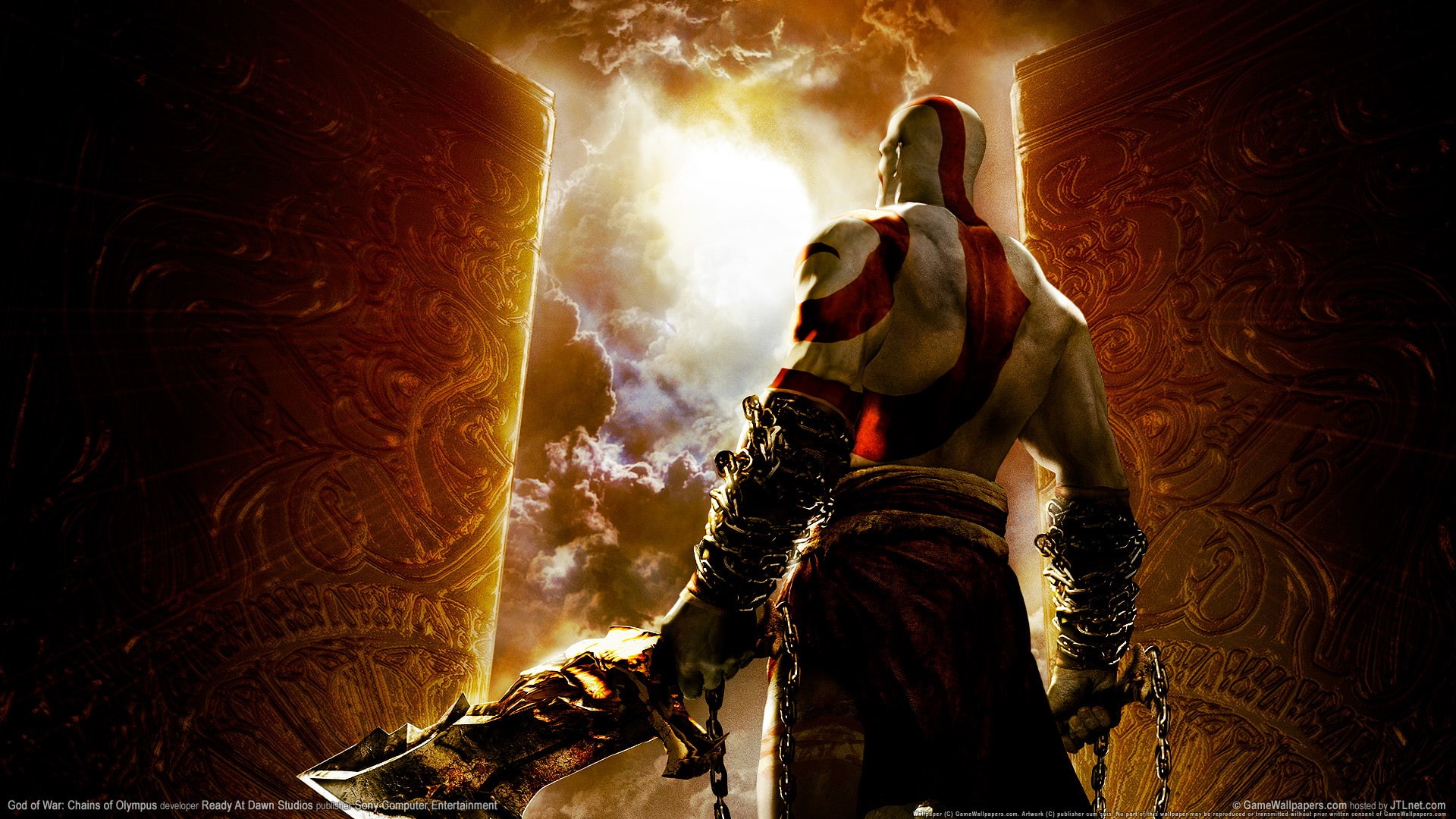 chains, olympus, poster, 1080P, god, war, game, HD Wallpaper