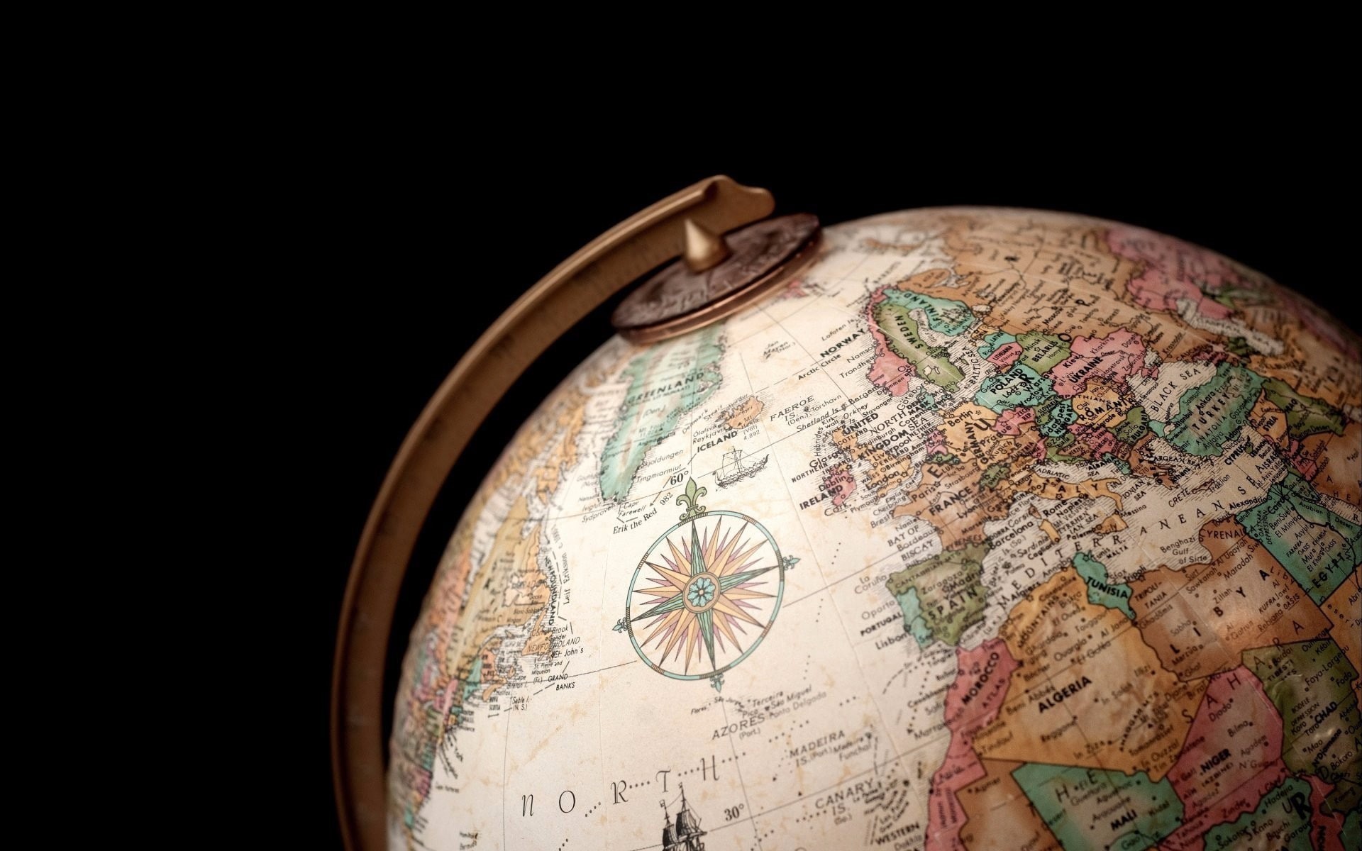world map, minimalism, globes, artwork, 1080P, HD Wallpaper