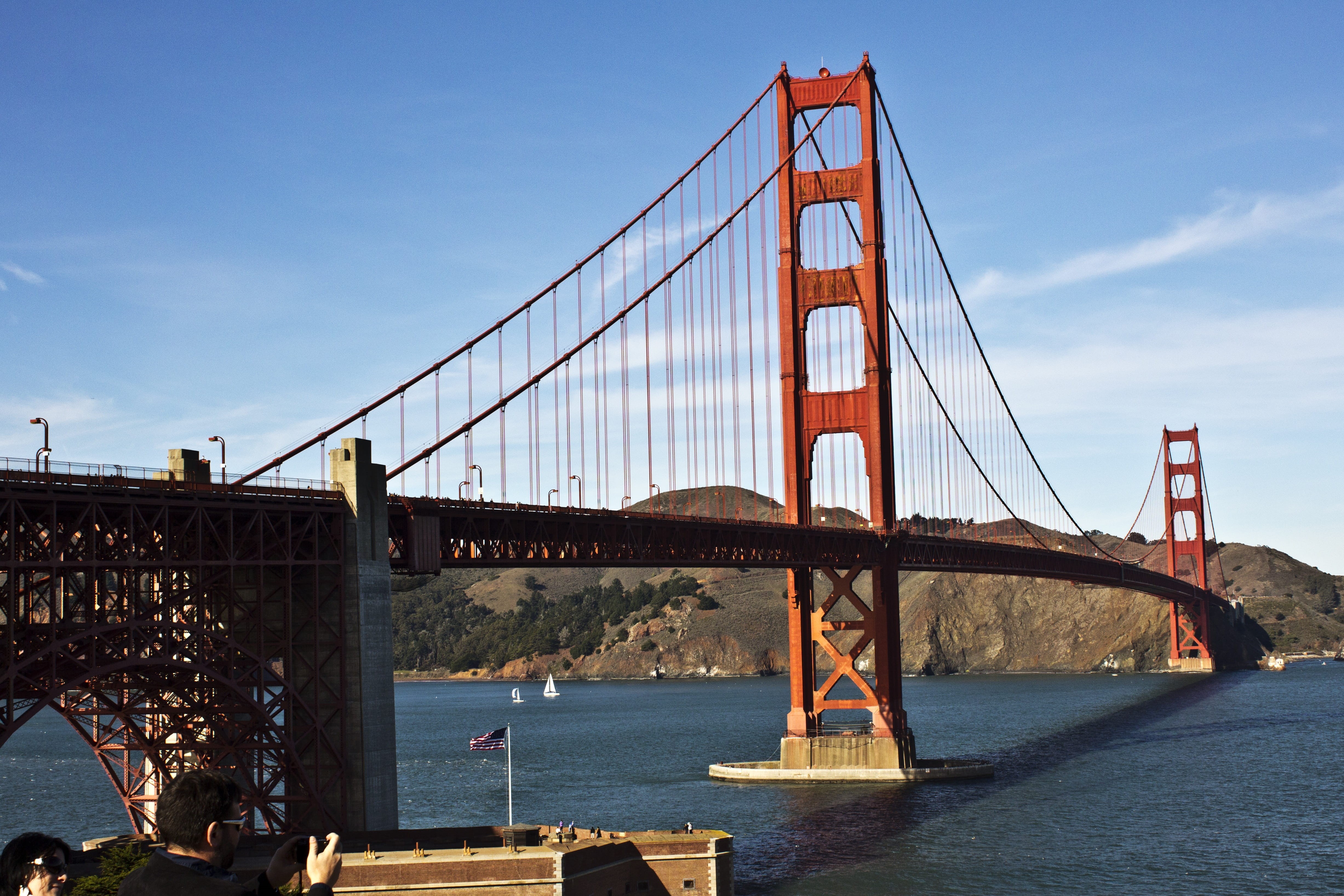 4K, water, sea, city, uSA, bay, san Francisco County, suspension, travel, bridge - Man Made Structure, california, cityscape, built Structure, architecture And Buildings, HD Wallpaper