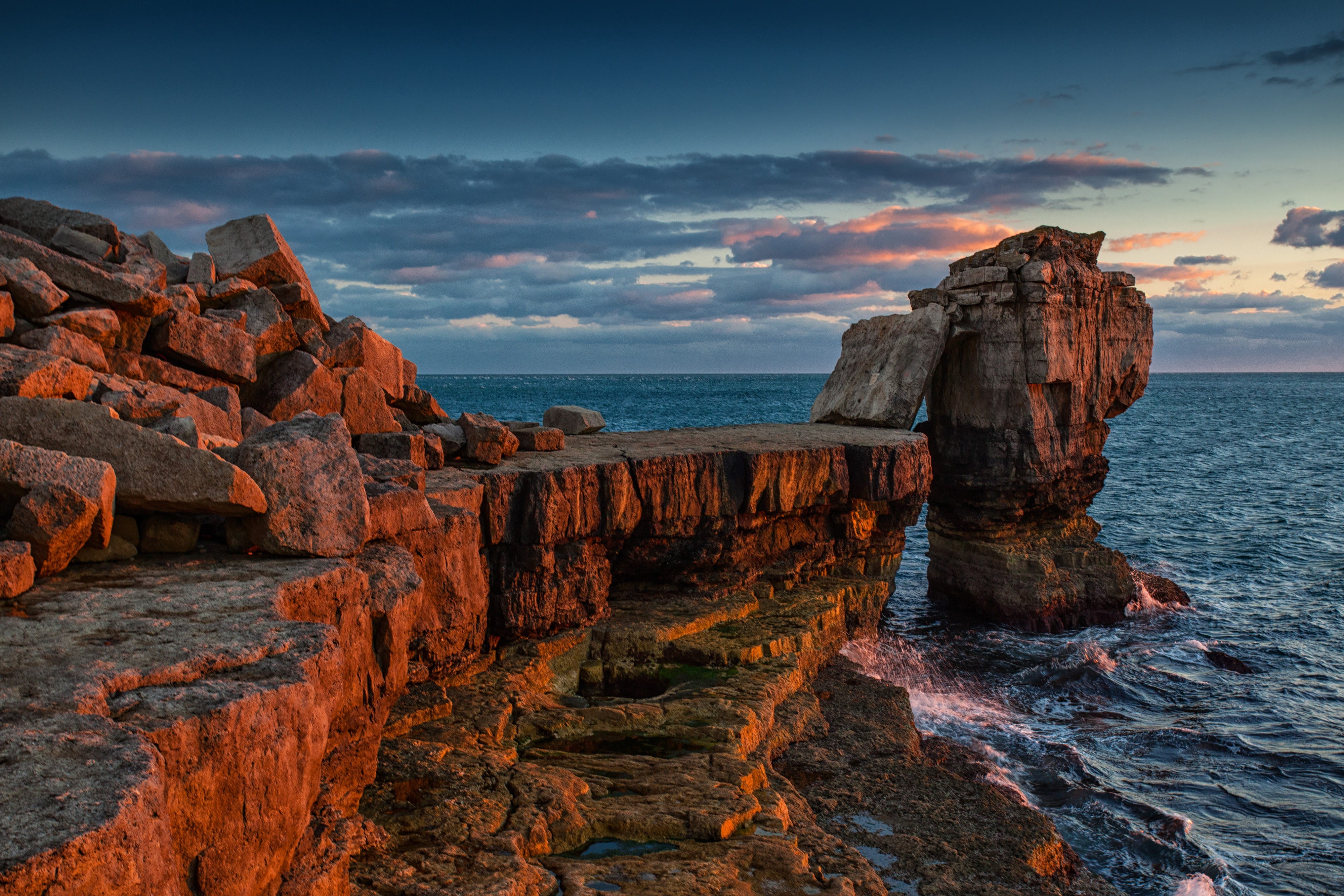 beach, seascape, UNESCO World Heritage Site, horizon over water, cliffs, Landscape, southernmost, nature, Cretaceous, rocky coastline, sky, taken, beauty in nature, HD Wallpaper