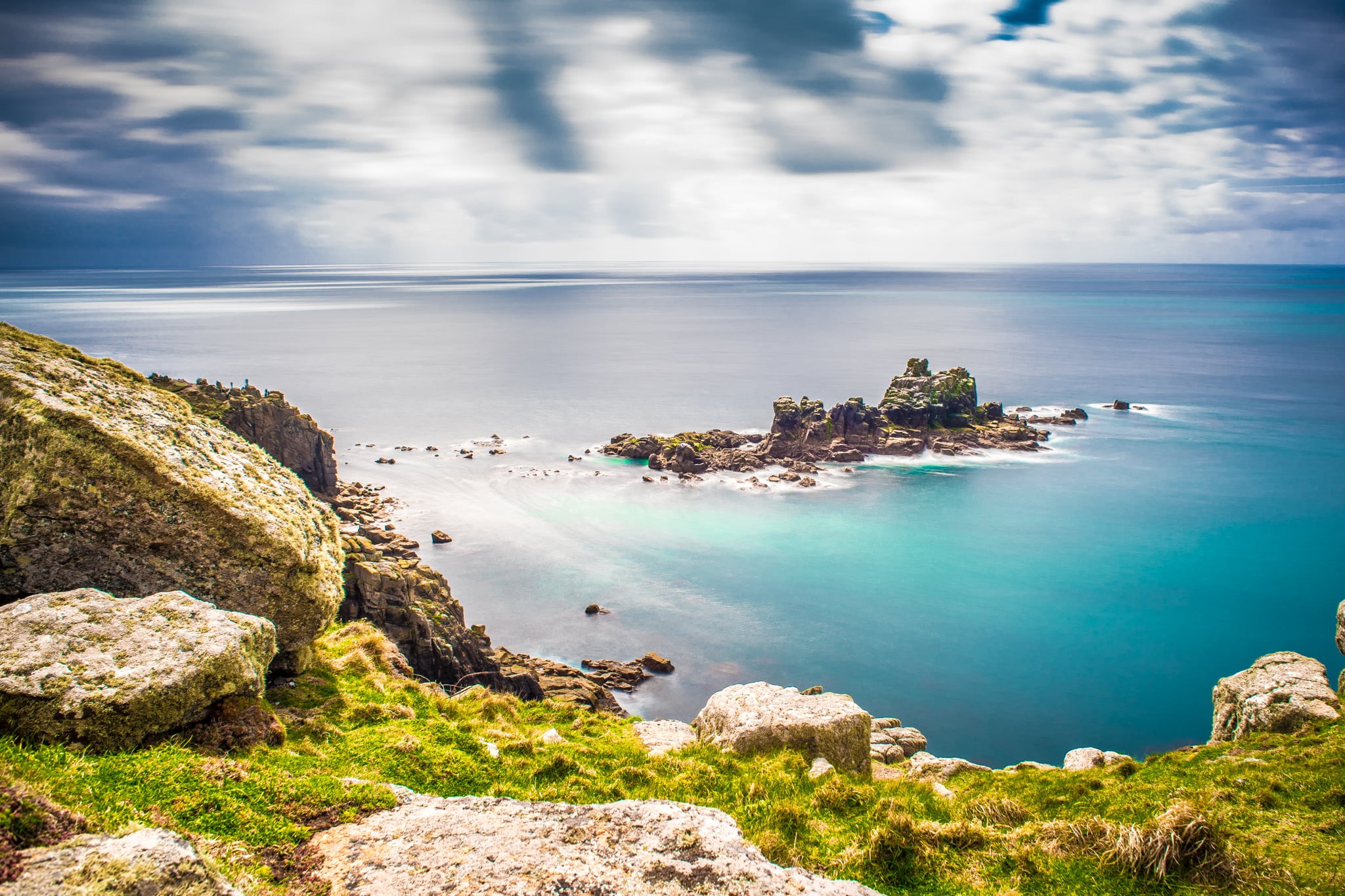 photography, kingdom, Cornwall, united, sea, europe, long exposure, cliff, trip, United Kingdom, uk, travel, ocean, canon fd, photo, geotagged, landscape, HD Wallpaper