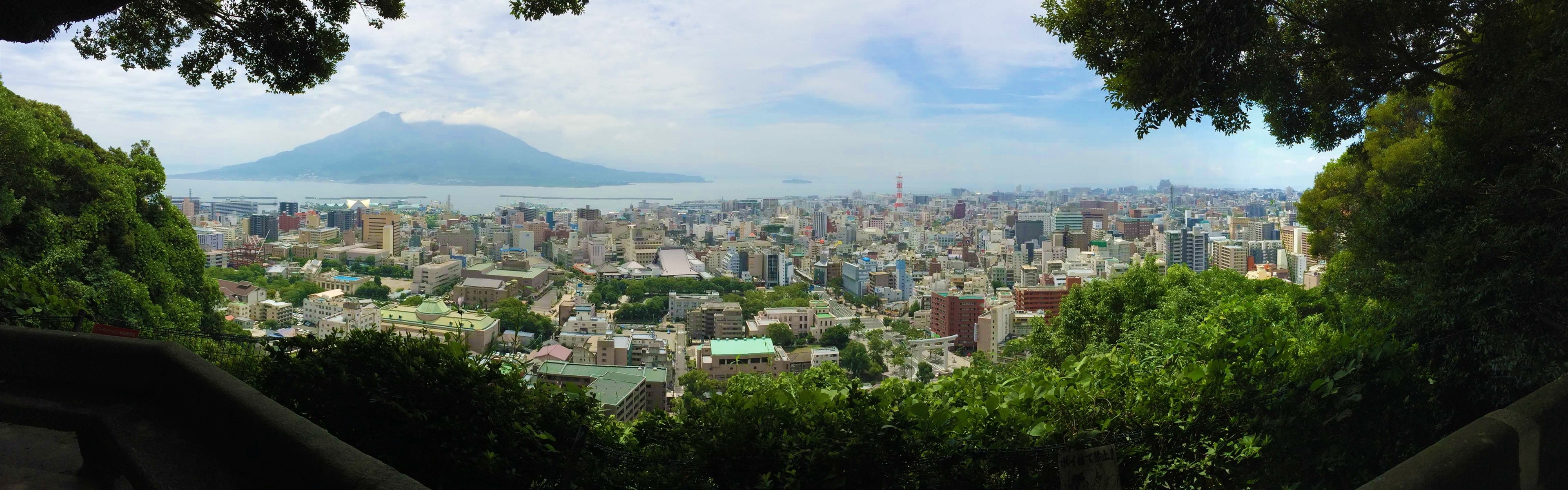 View, City, Kagoshima, top, Shiroyama, Japan, Park, 4K, HD Wallpaper