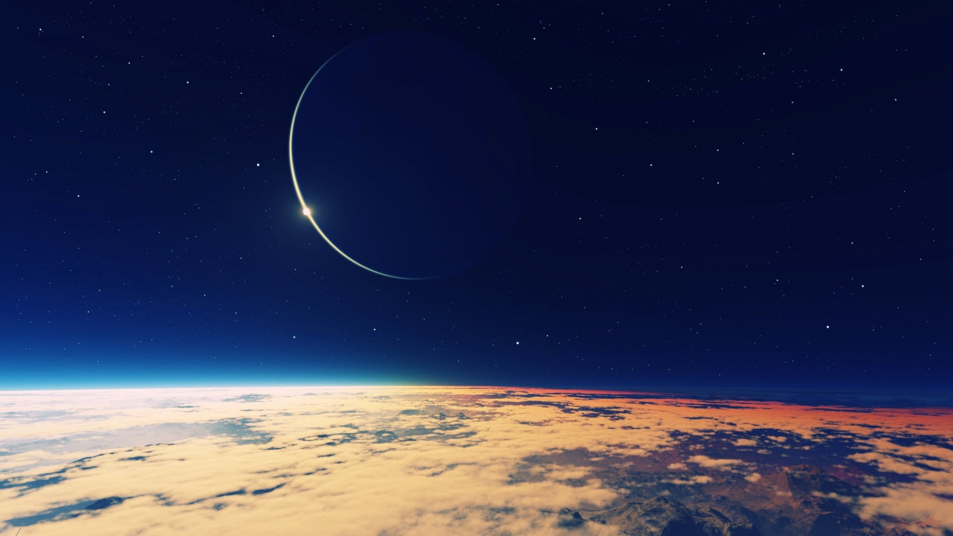space, planet, 1080P, stars, surface, HD Wallpaper
