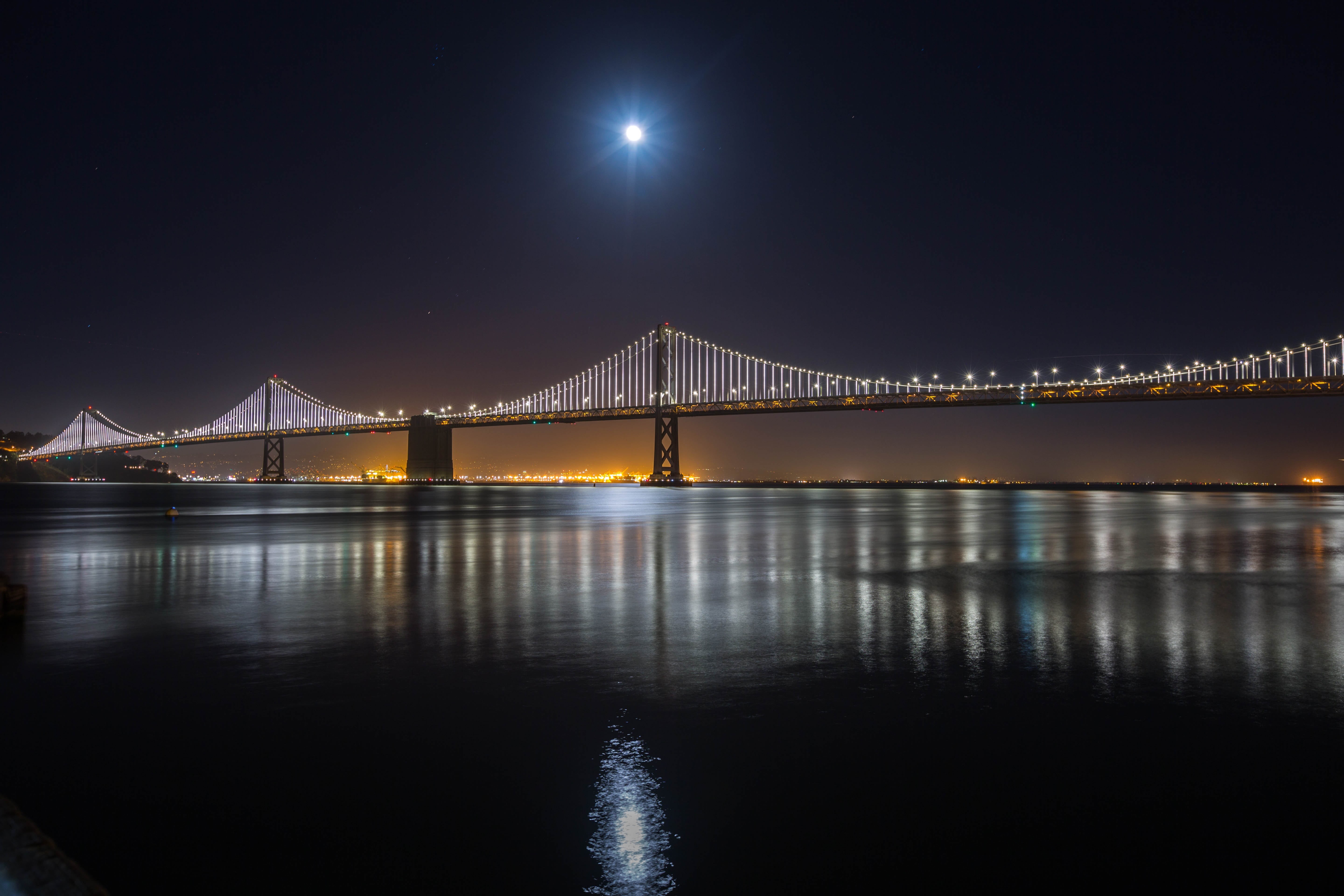 usa, coast, travel, bridge - man made structure, reflection, suspension, brown, san francisco, bridge, ocean, touristic, tourism, gate, water, transportation, HD Wallpaper