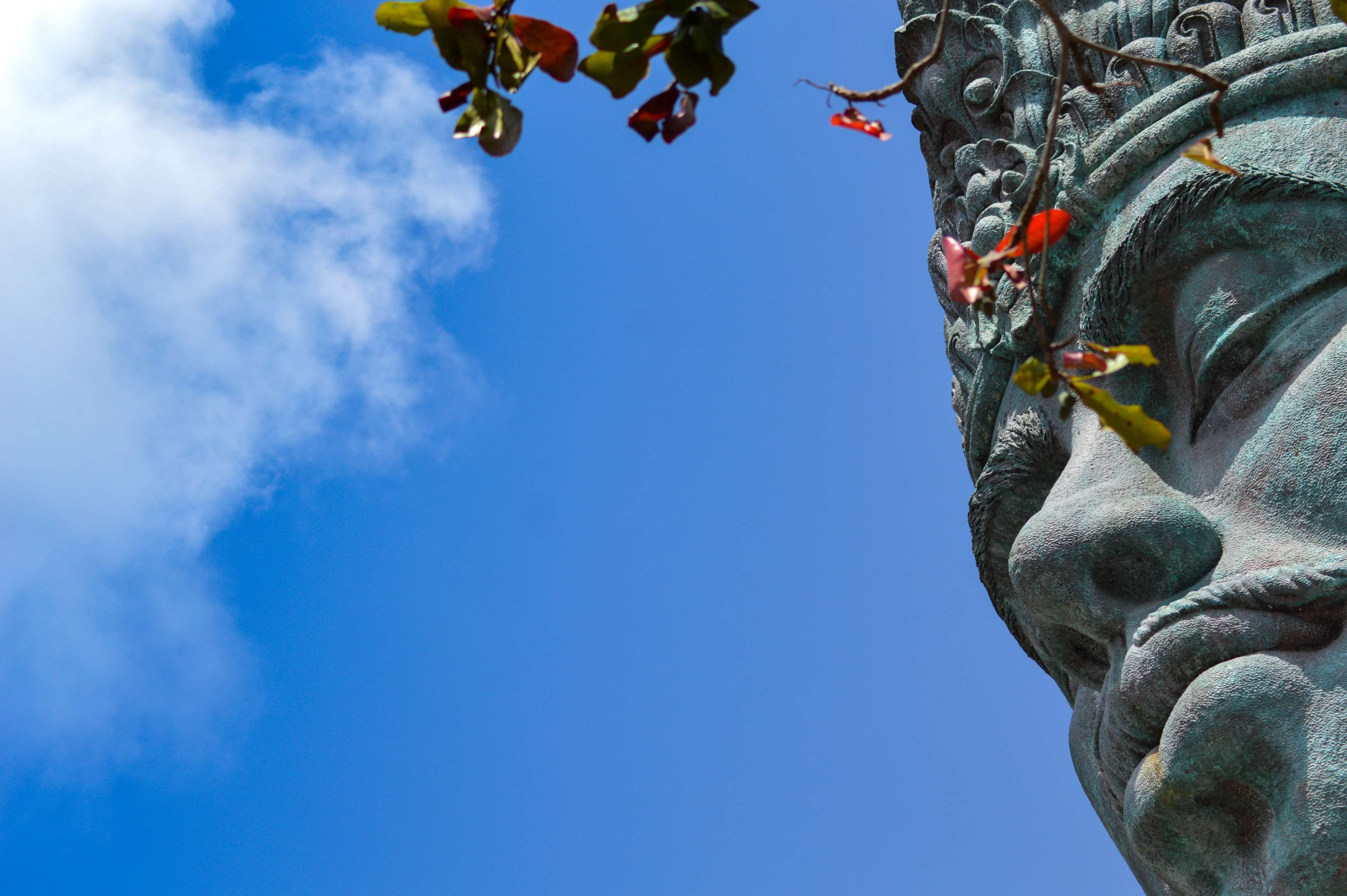 belief, human representation, sculpture, creativity, representation, low angle view, day, 4K, temple, spirituality, architecture, craft, nature, bali, HD Wallpaper