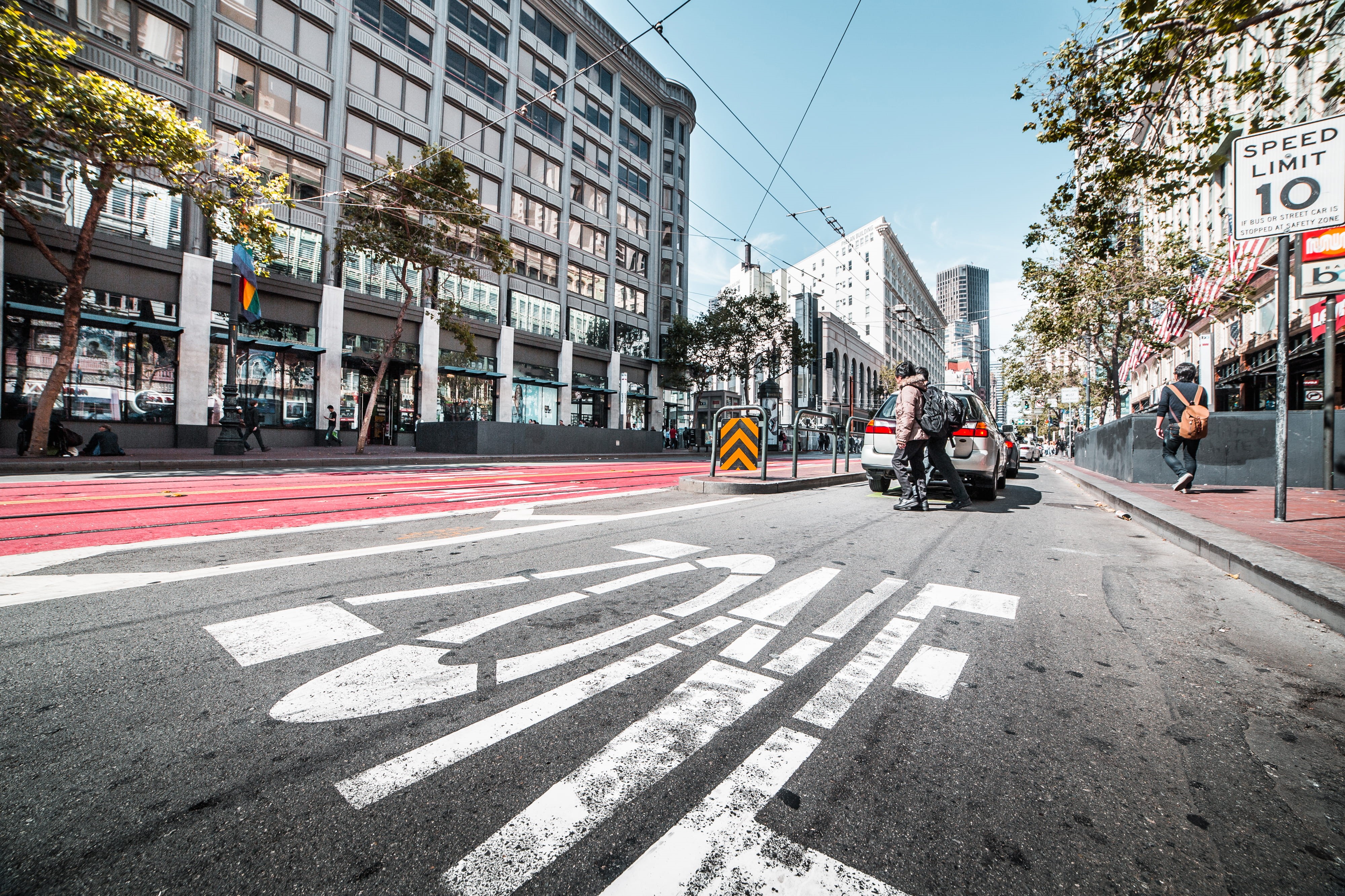 outdoors, building Exterior, cars, city street, mode of transportation, traffic, road, united states, day, blurred motion, nature, houses, california, incidental people, HD Wallpaper